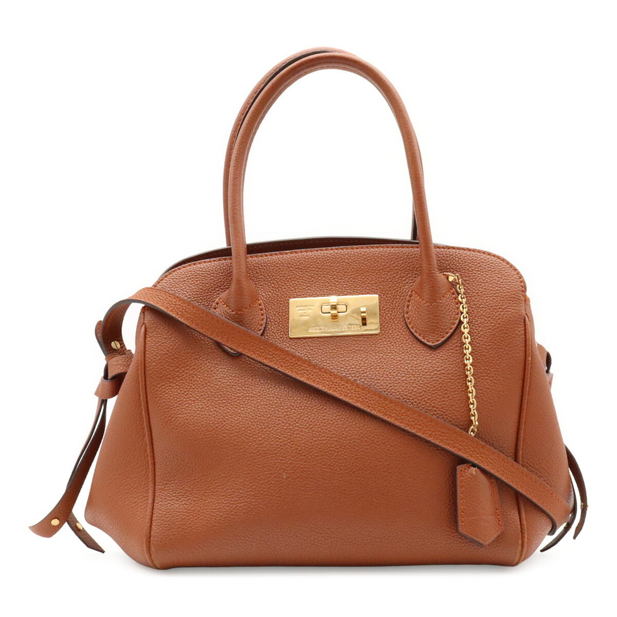 Louis Vuitton Brown Gold Brown Leather Handbag Shoulder Bag (Pre-Owned)