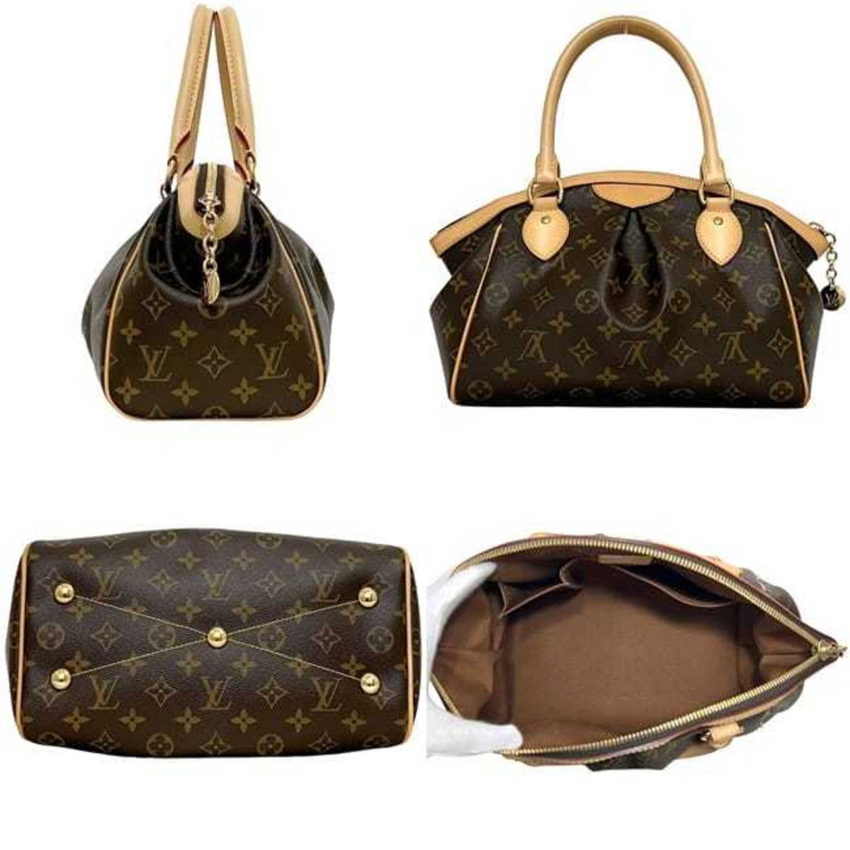 Louis Vuitton Brown Monogram Leather Handbag (Pre-Owned)