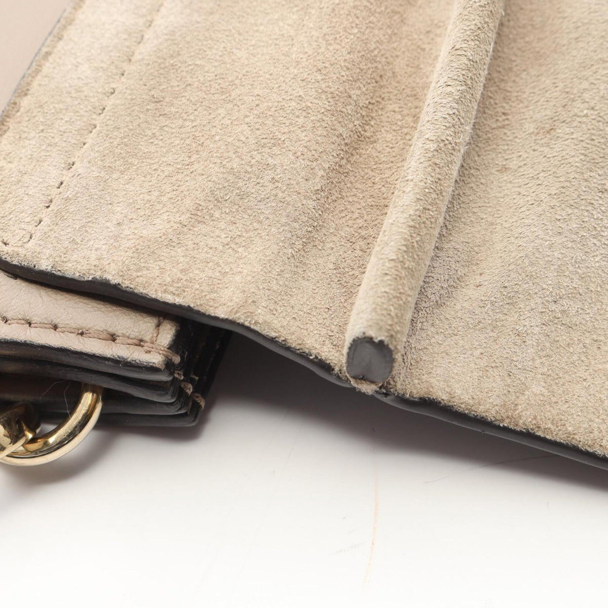 Chloé Beige Leather Suede Handbag Shoulder Bag (Pre-Owned)