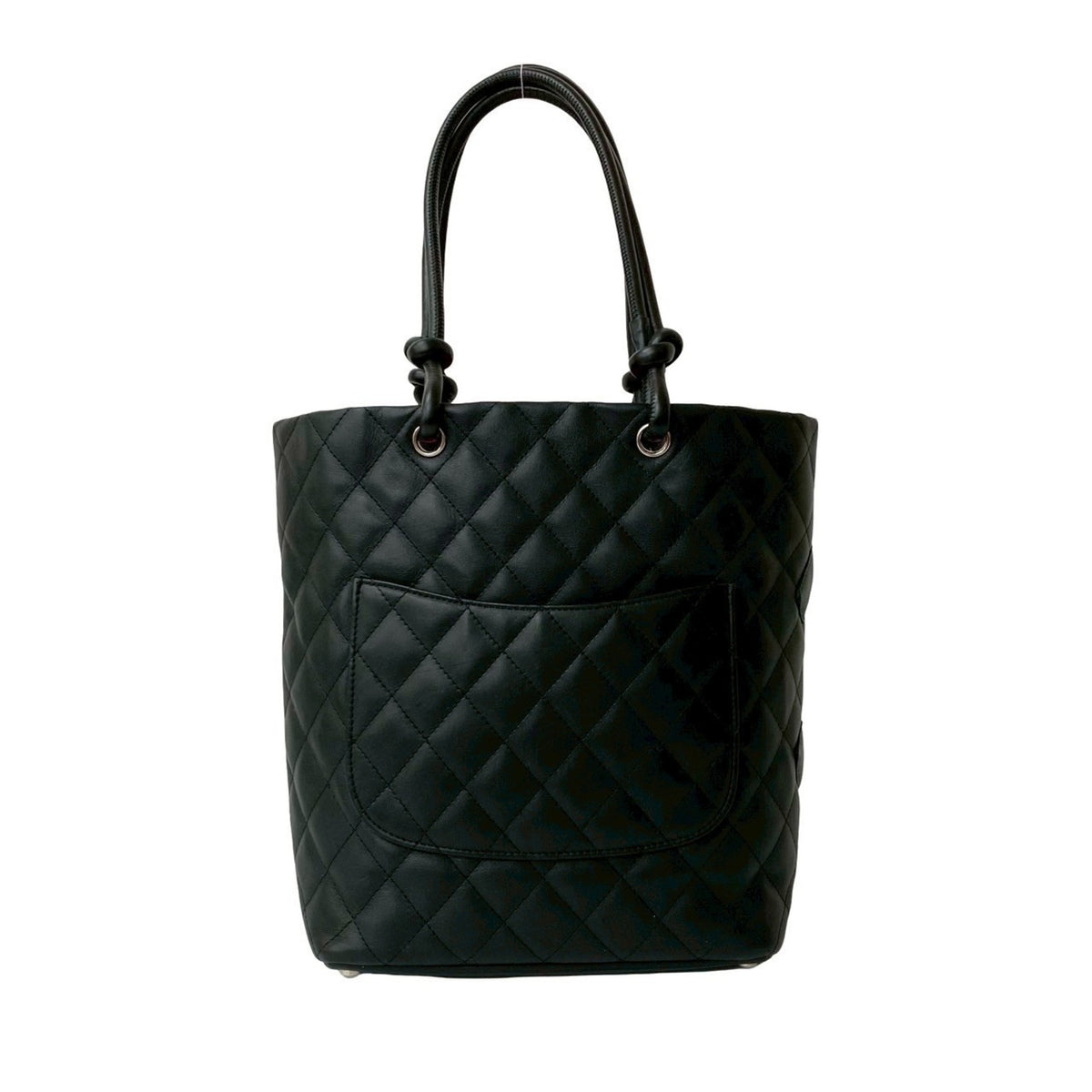 Chanel Black Leather Handbag Tote Bag (Pre-Owned)