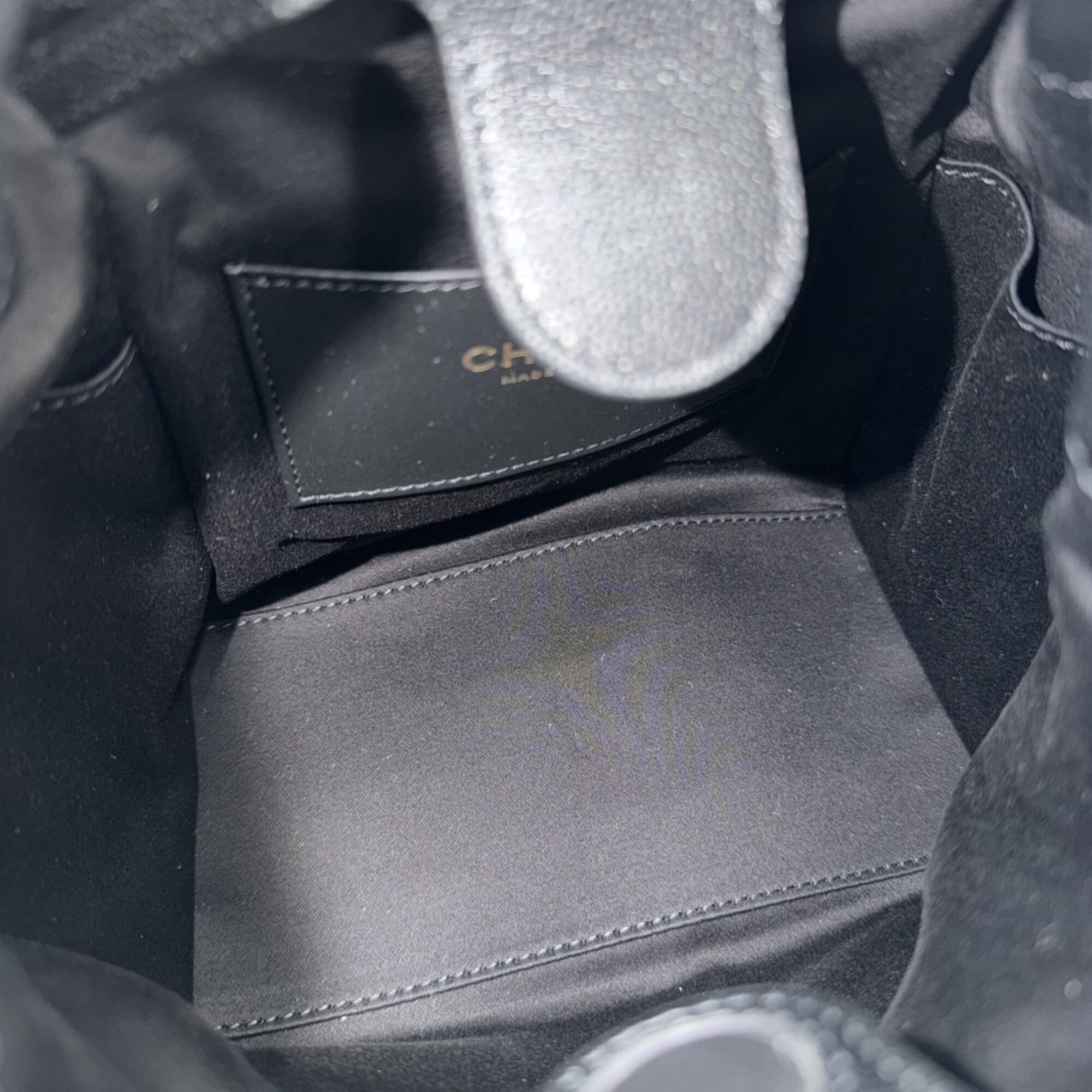 Chanel Black White Grained Calfskin (Pre-Owned)