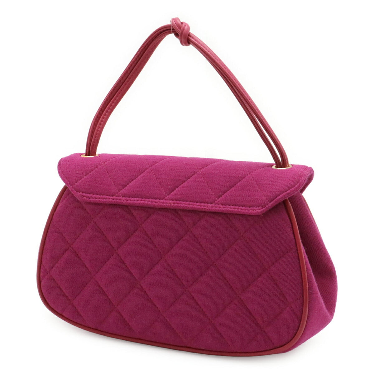 Chanel Matelasse Purple Cotton Handbag (Pre-Owned)