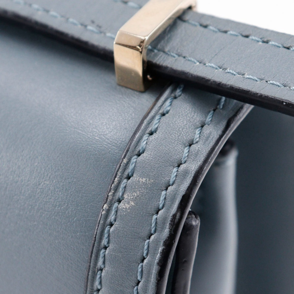 Loewe Light Blue Stone Blue Leather Shoulder Bag (Pre-Owned)