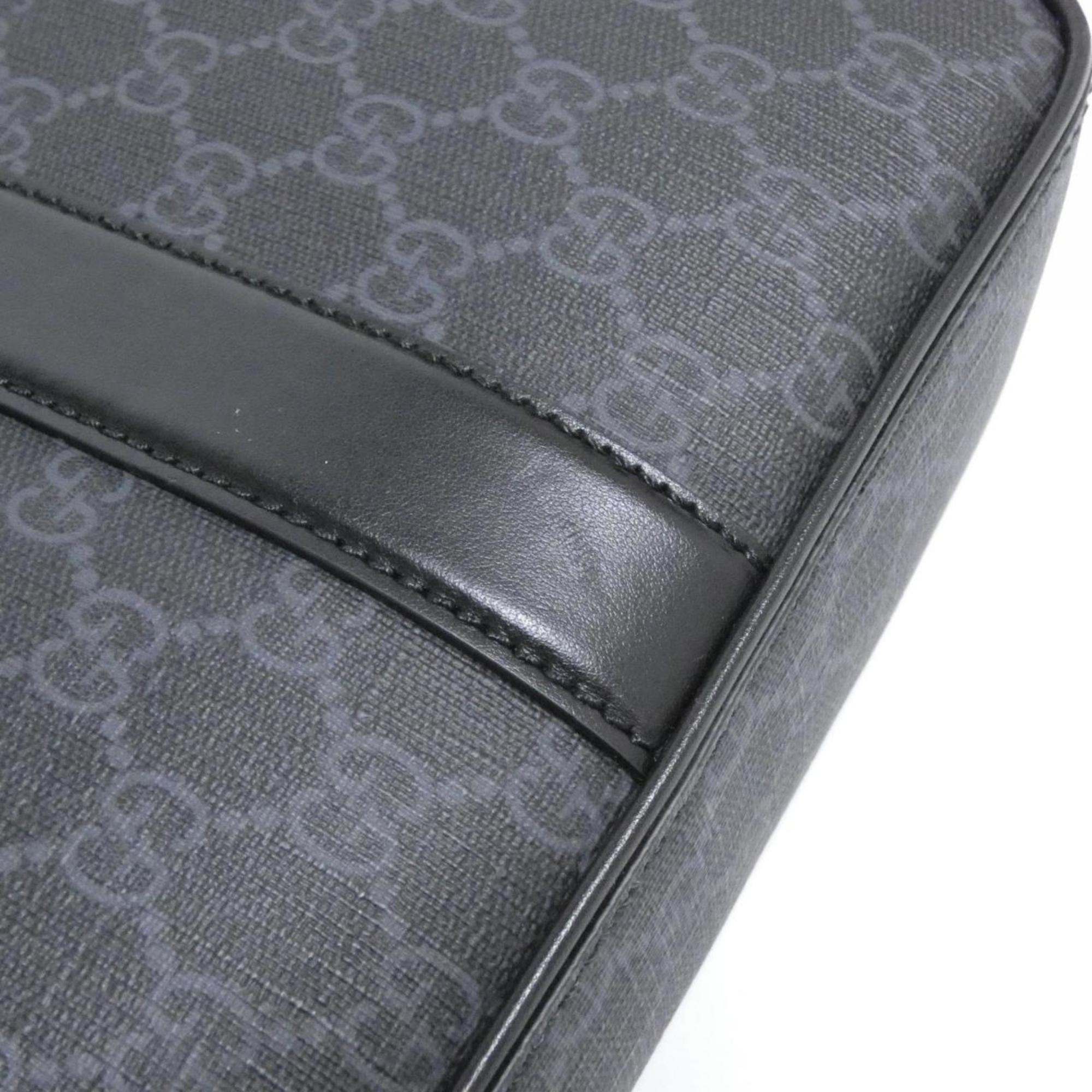 Gucci Black Gray Gg Supreme Handbag (Pre-Owned)