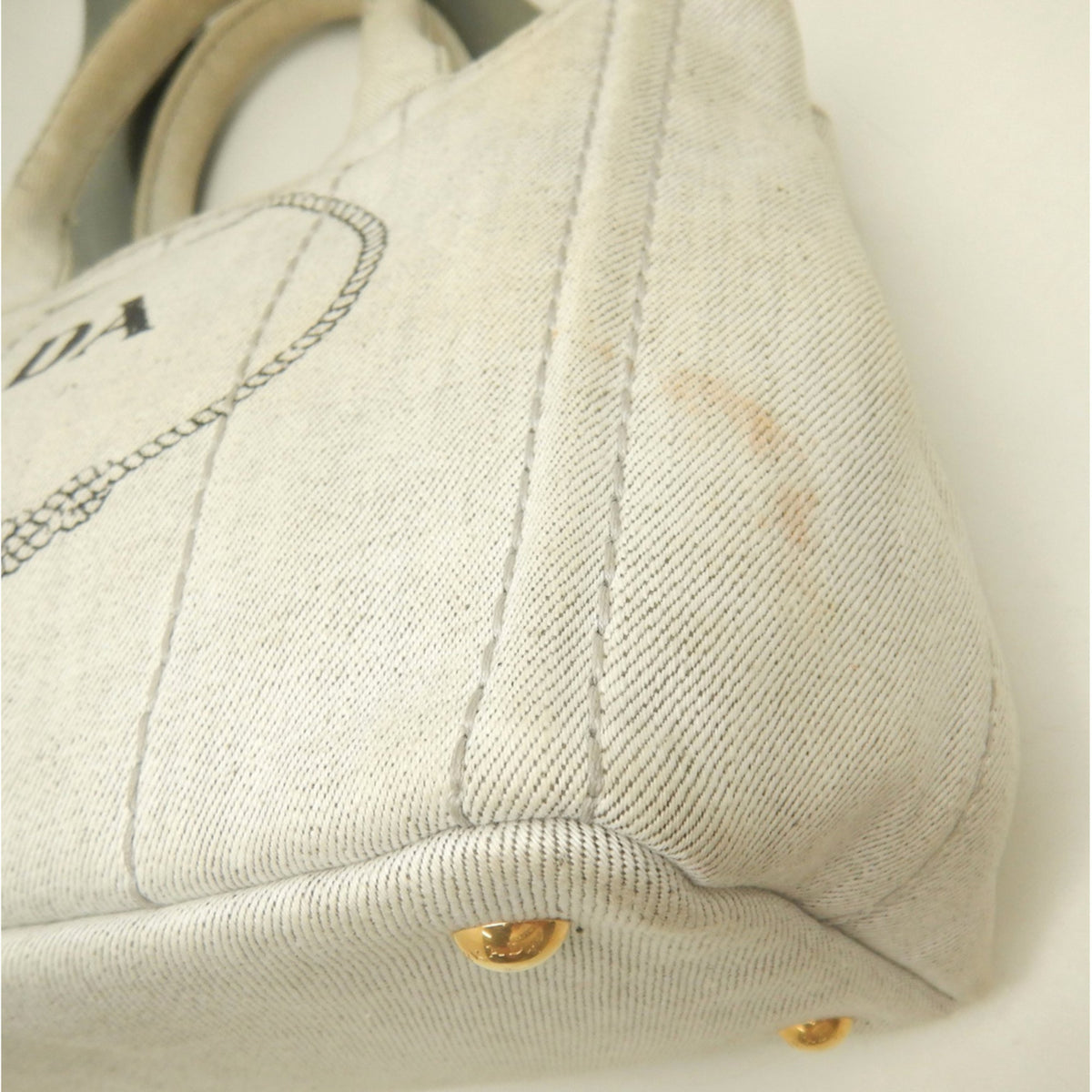 Prada Canapa Bianco Canapa Tote Bag (Pre-Owned)