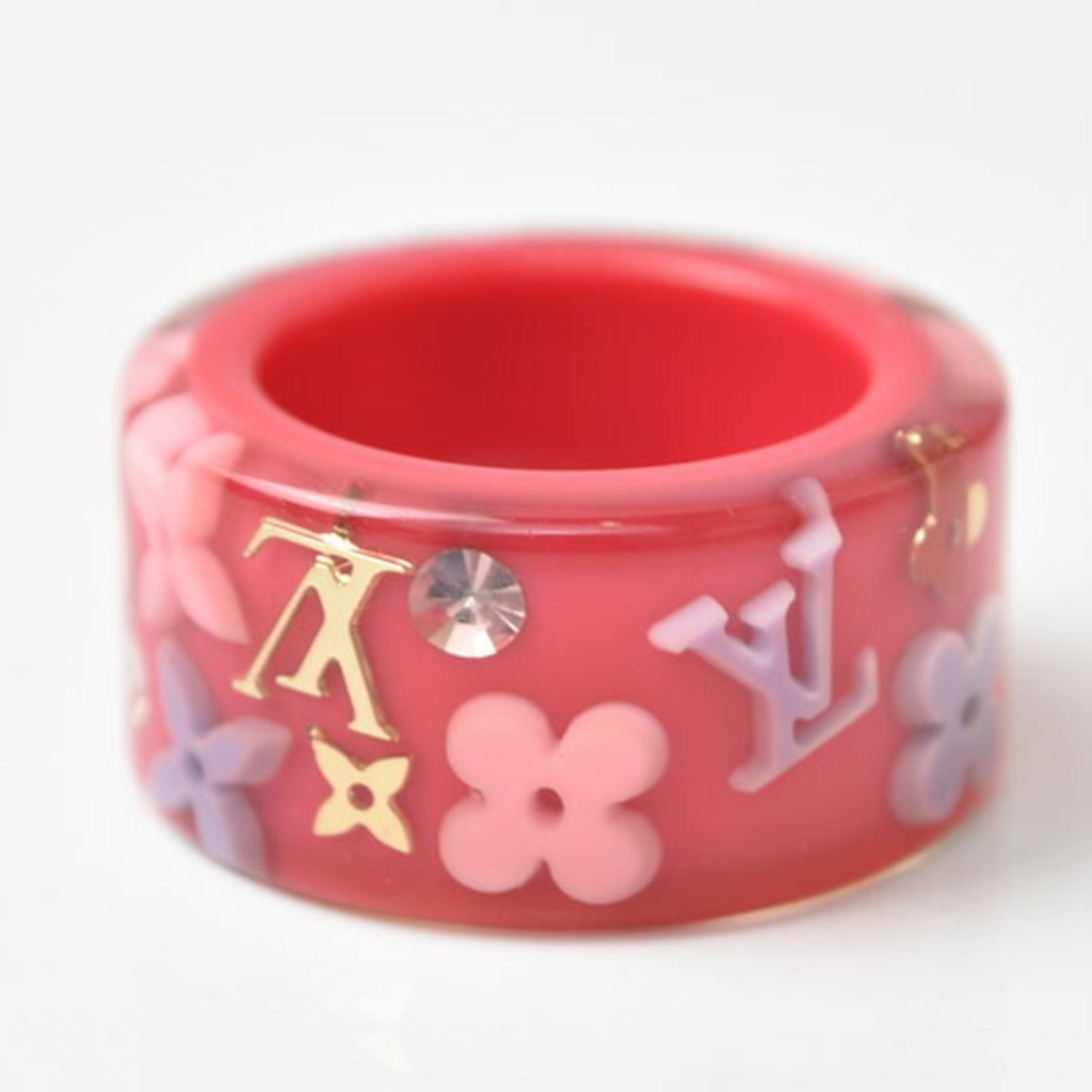 Louis Vuitton Pink Plastic Band Ring (Pre-Owned)