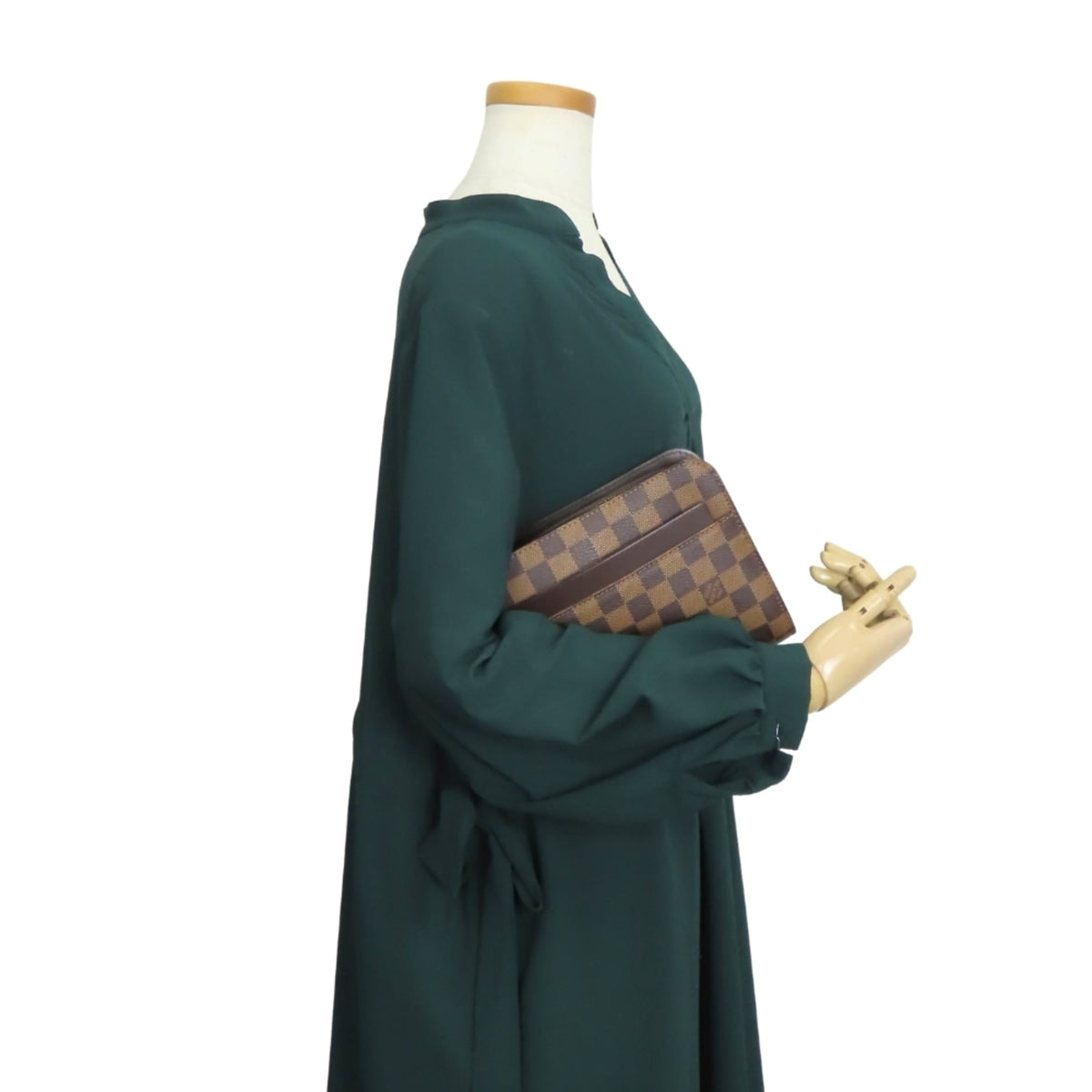 Louis Vuitton Damier Brown Damier Canvas Ebene Damier Canvas Clutch Bag (Pre-Owned)