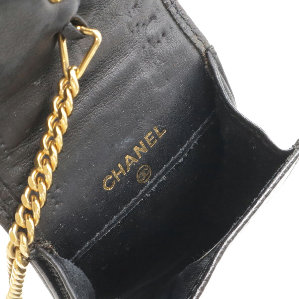 Chanel Black Grained Calfskin Pouch (Pre-Owned)
