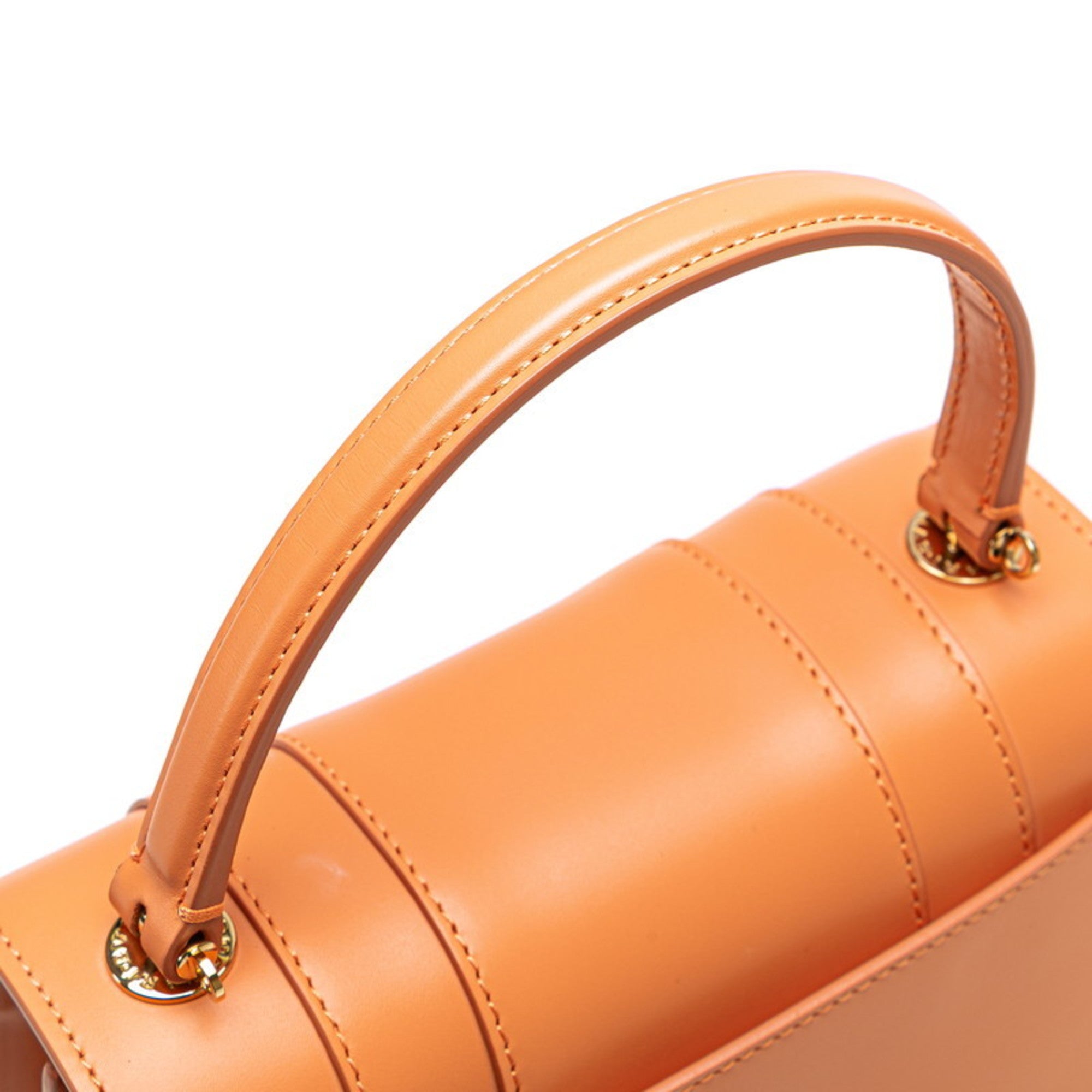 Bvlgari Orange Leather Handbag Shoulder Bag (Pre-Owned)