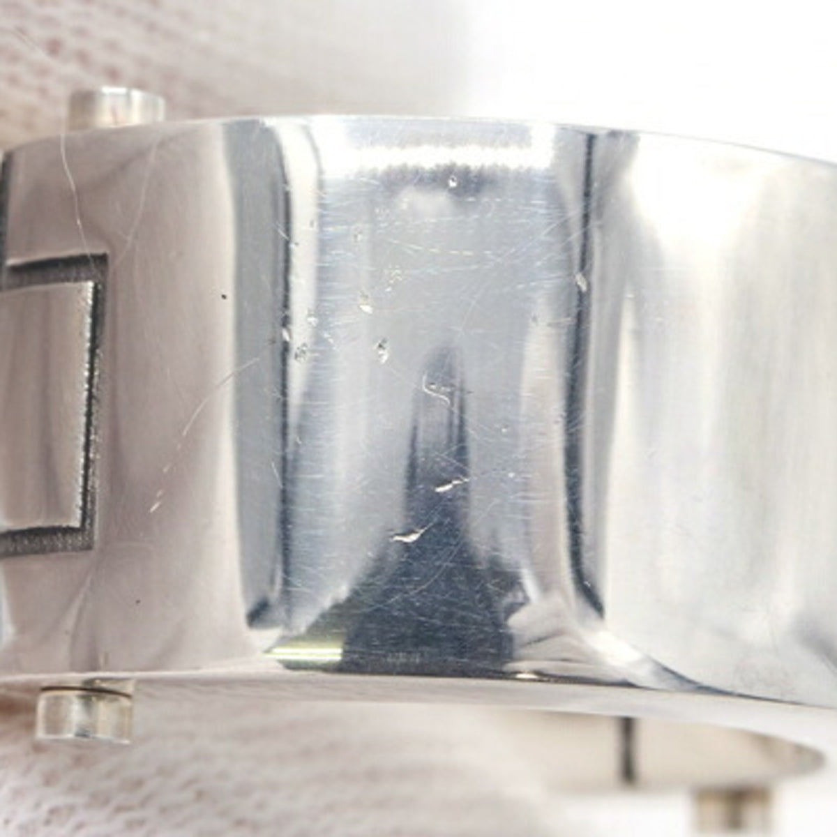 Bottega Veneta Silver Sterling Silver 925 Band Ring (Pre-Owned)