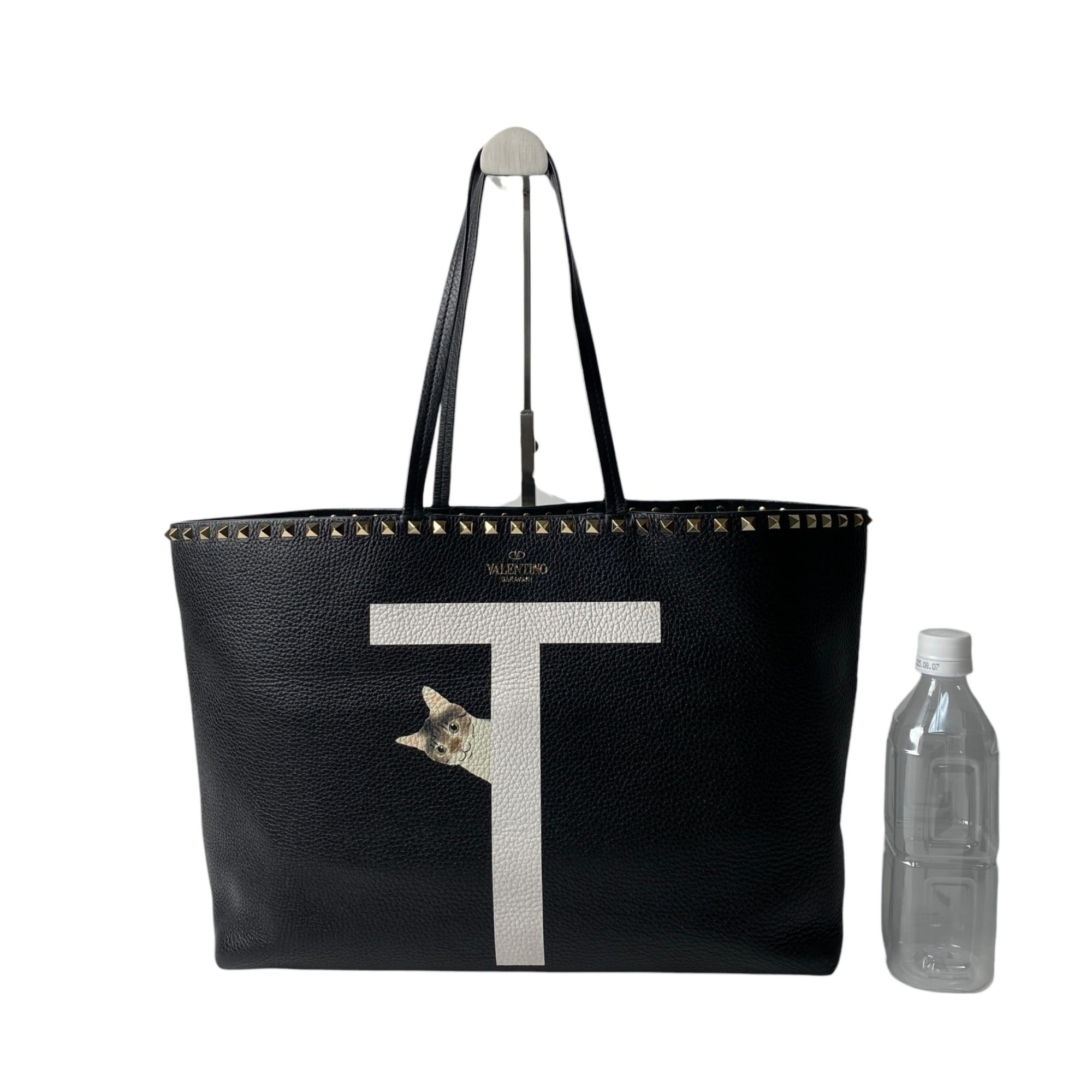 Valentino Black Leather Tote Bag (Pre-Owned)