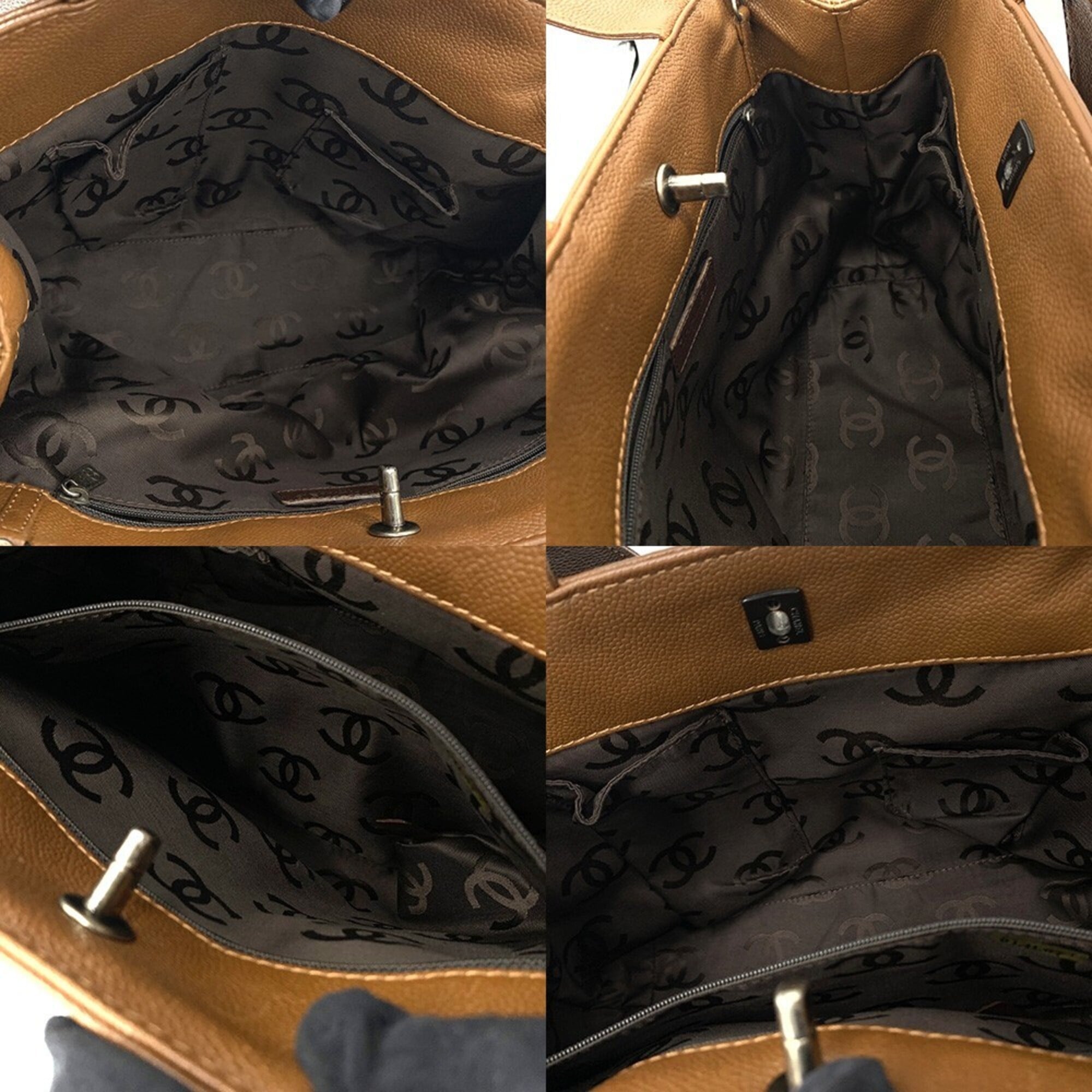 Chanel Grained Calfskin Handbag Tote Bag (Pre-Owned)
