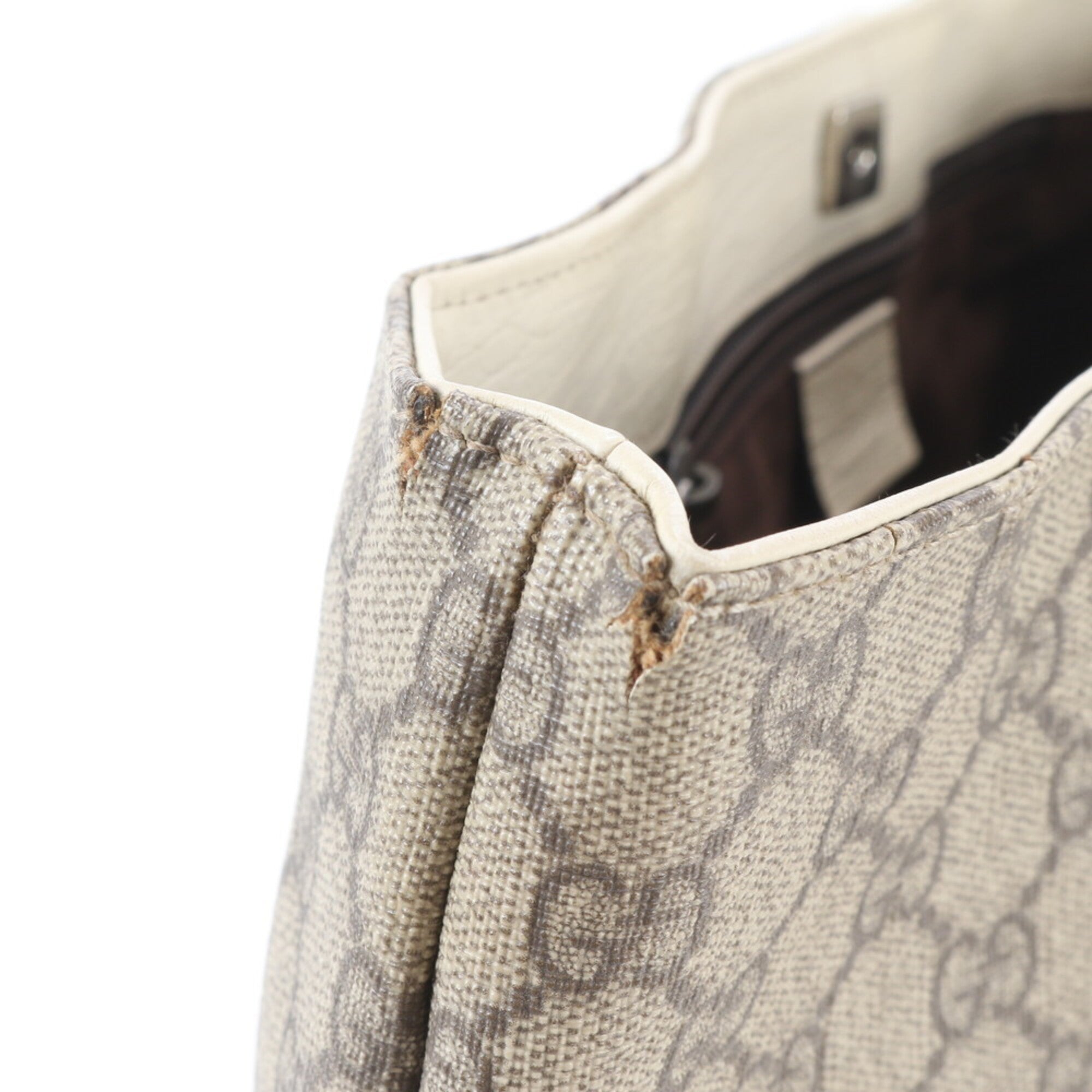 Gucci Beige Gg Supreme Handbag Tote Bag (Pre-Owned)