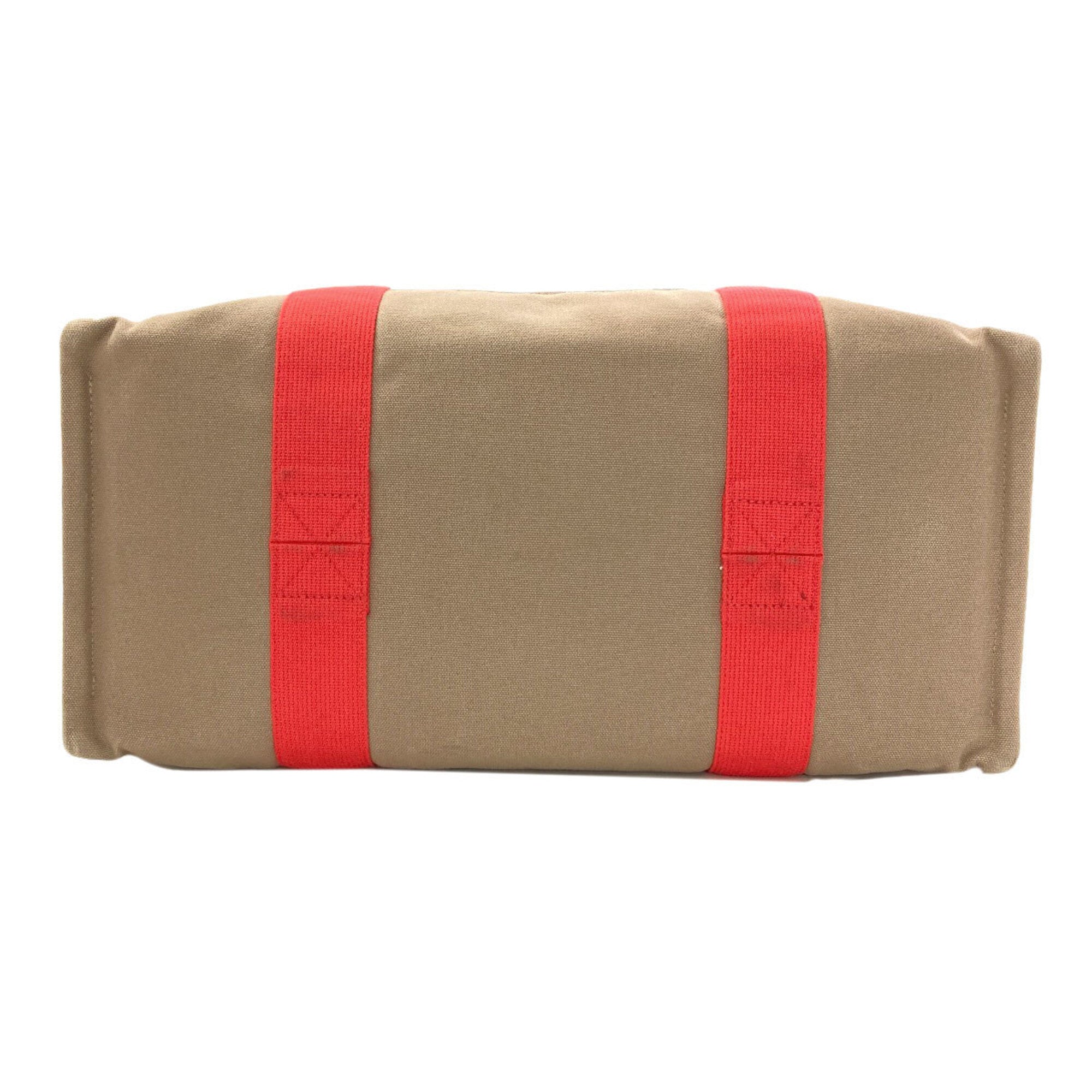 Hermes White Canvas Pouch Tote Bag (Pre-Owned)