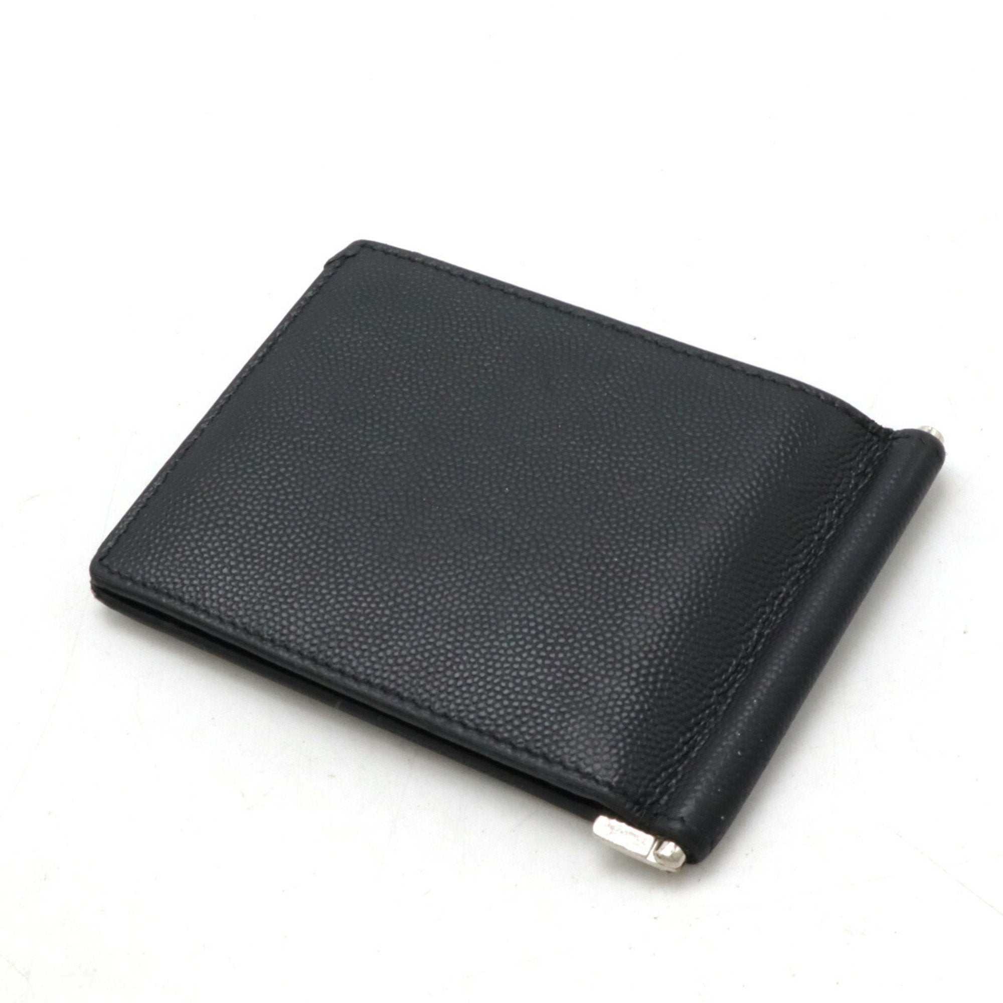Yves Saint Laurent Black Leather Money Clip (Pre-Owned)