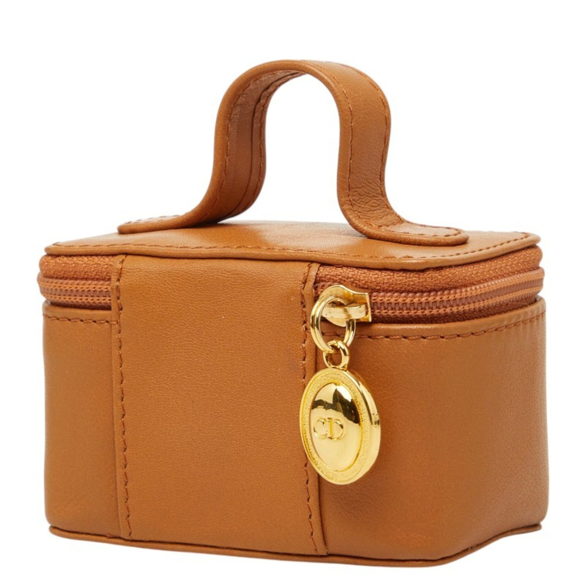 Christian Dior Brown Leather Handbag Pouch (Pre-Owned)
