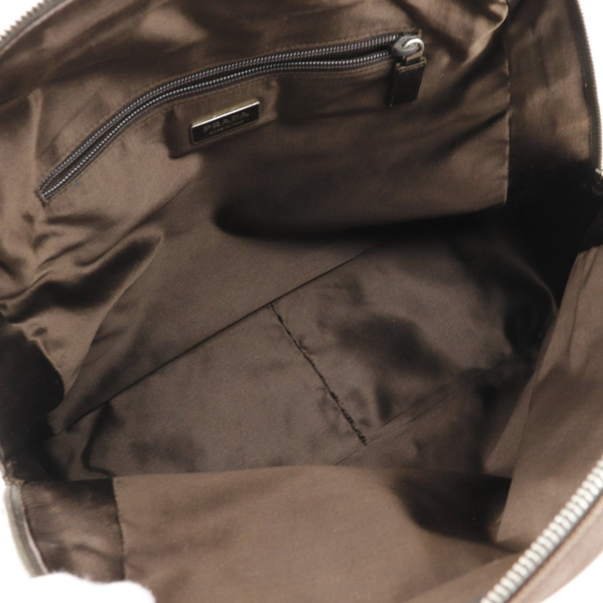 Prada Brown Canvas Boston Bag Tote Bag (Pre-Owned)