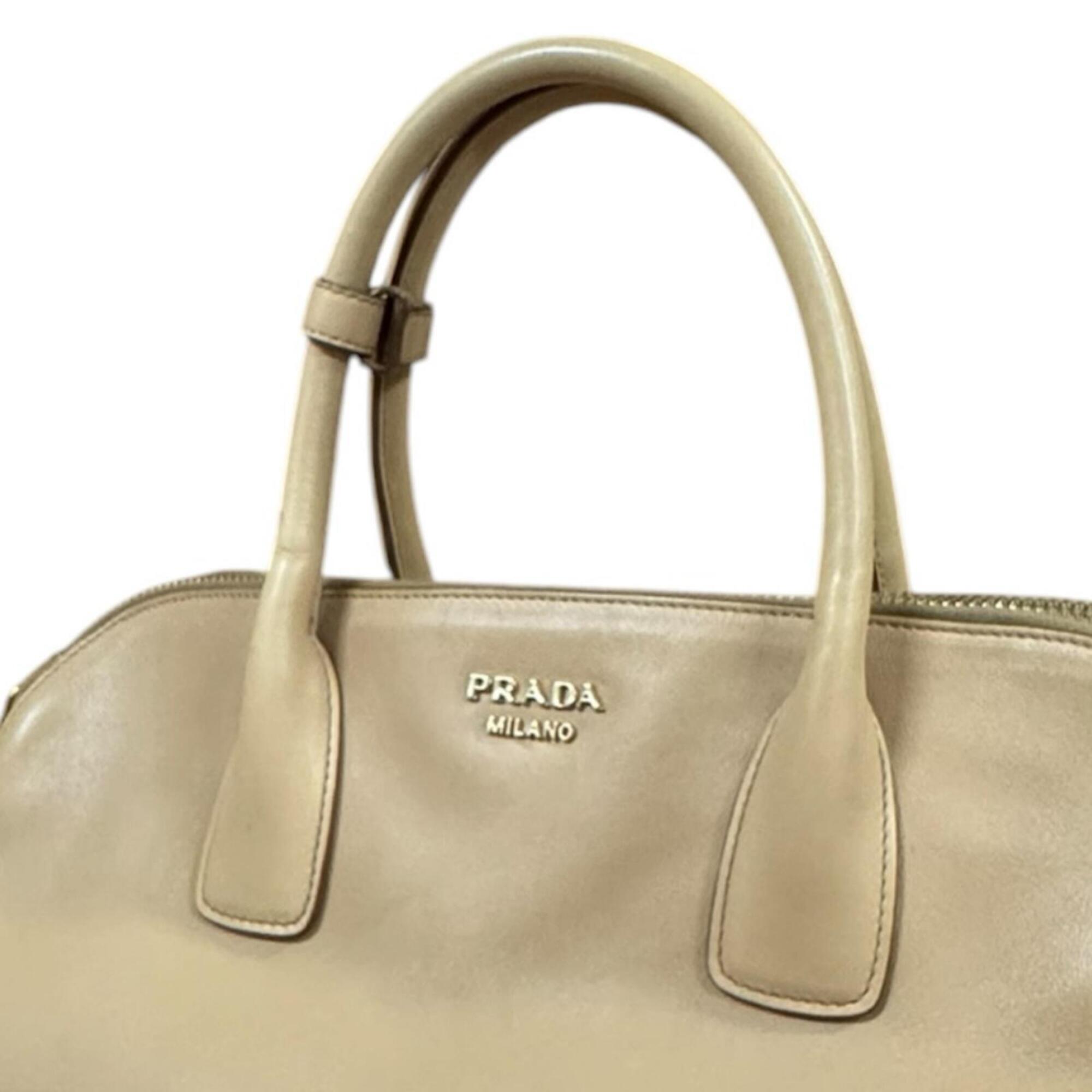 Prada Beige Leather Handbag (Pre-Owned)
