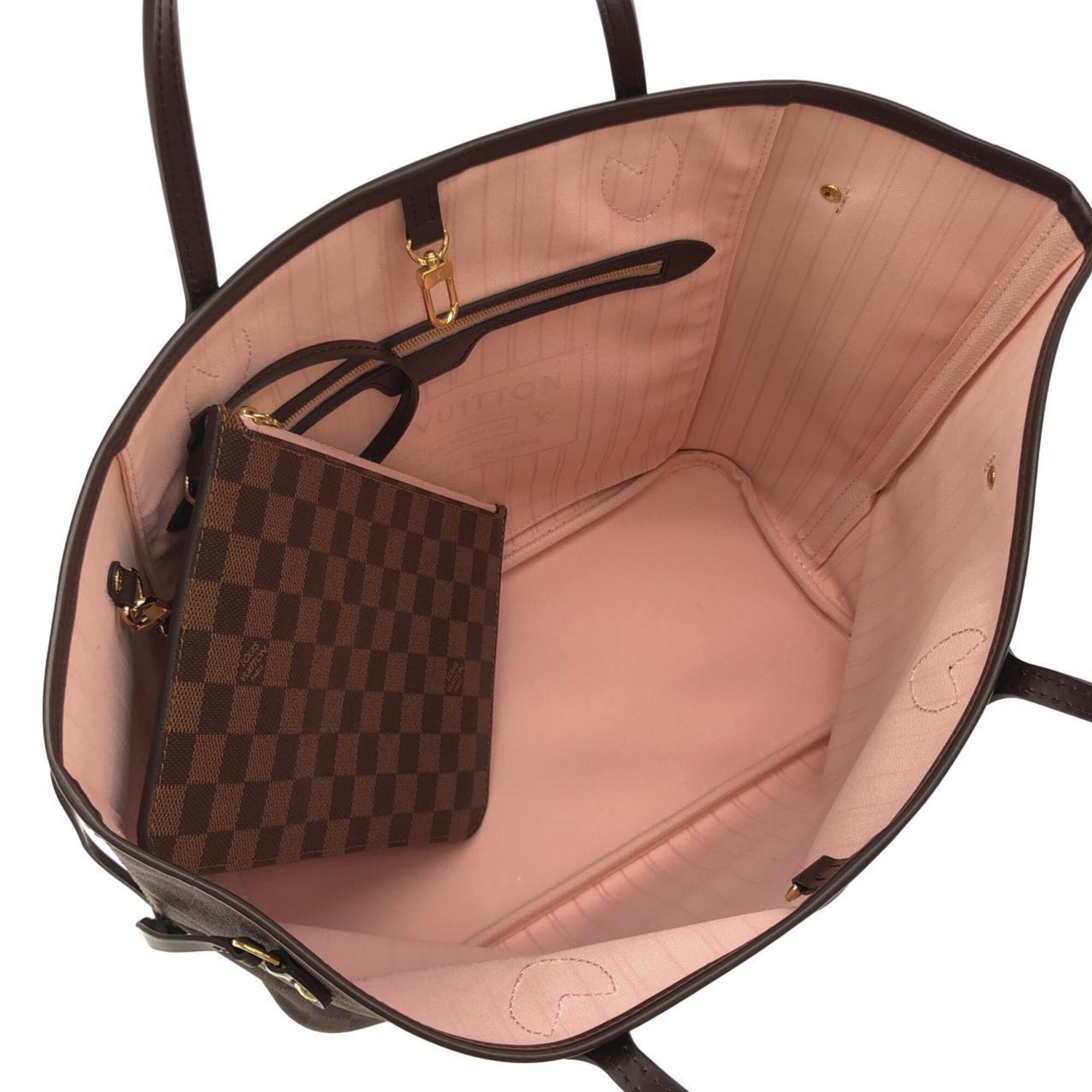 Louis Vuitton Damier Ebene Rose Ballerine Coated Canvas Handbag Pouch (Pre-Owned)