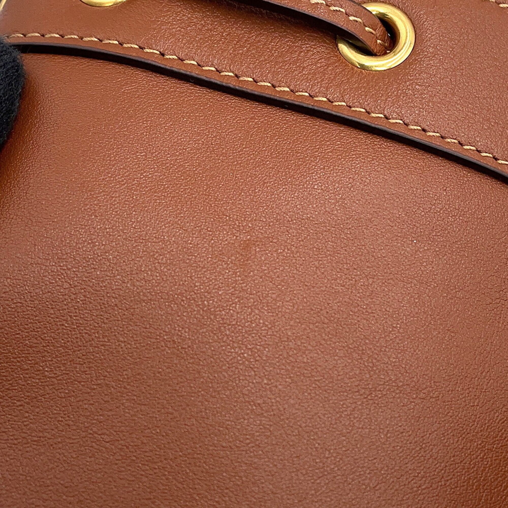 Yves Saint Laurent Brown Leather Handbag Tote Bag (Pre-Owned)