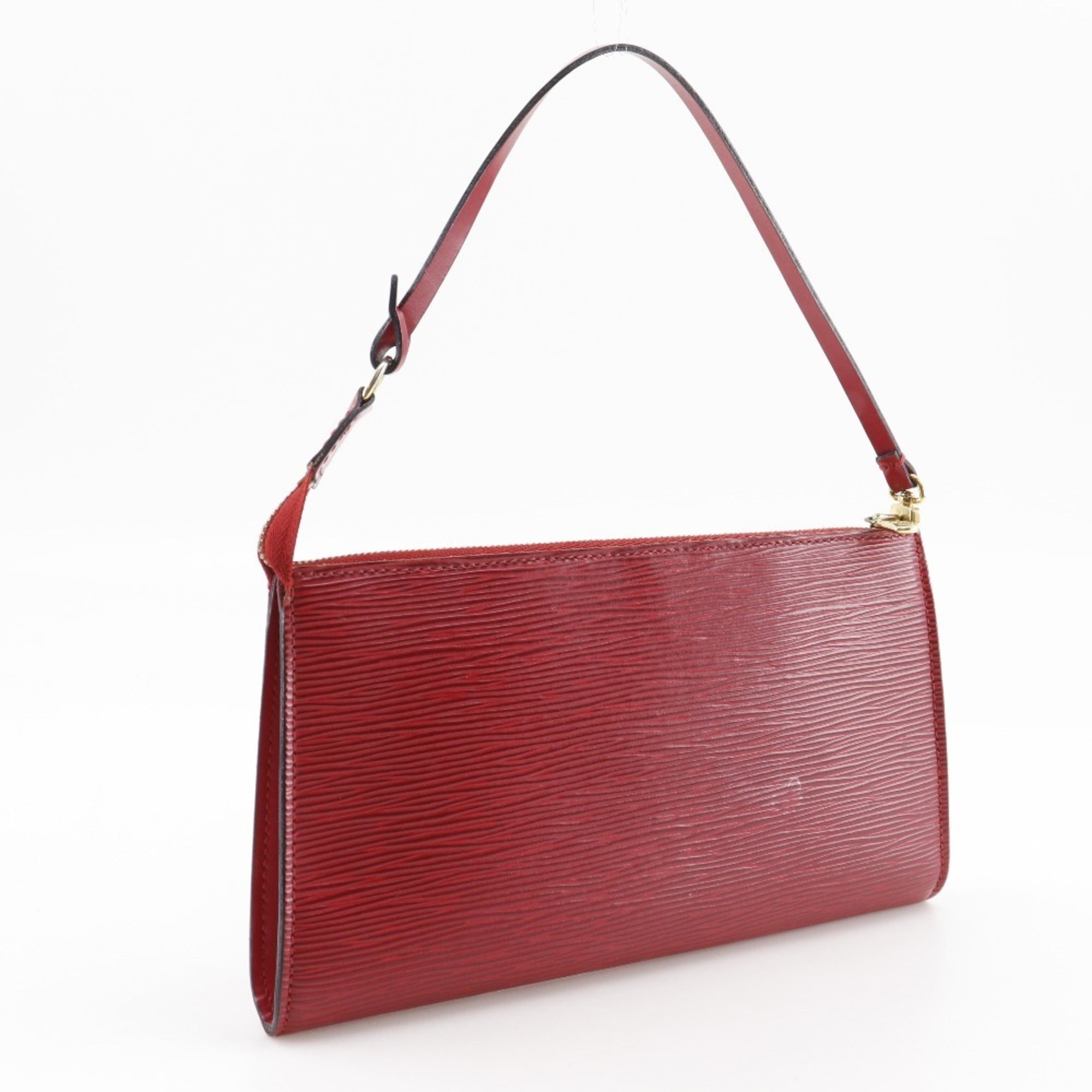 Louis Vuitton Castilian Red Red Color Epi Leather Pochette Pouch (Pre-Owned)