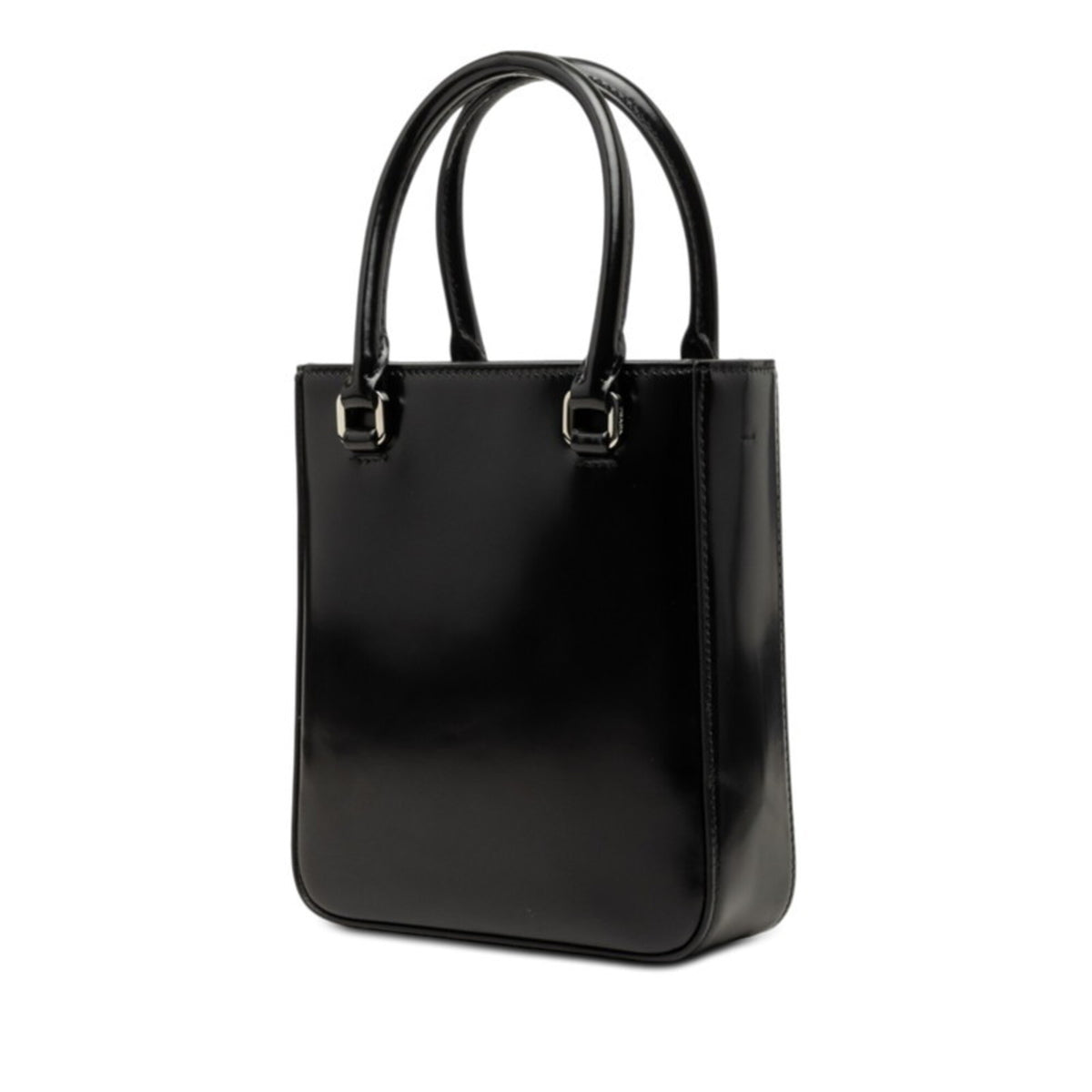 Prada Black Leather Handbag Shoulder Bag (Pre-Owned)
