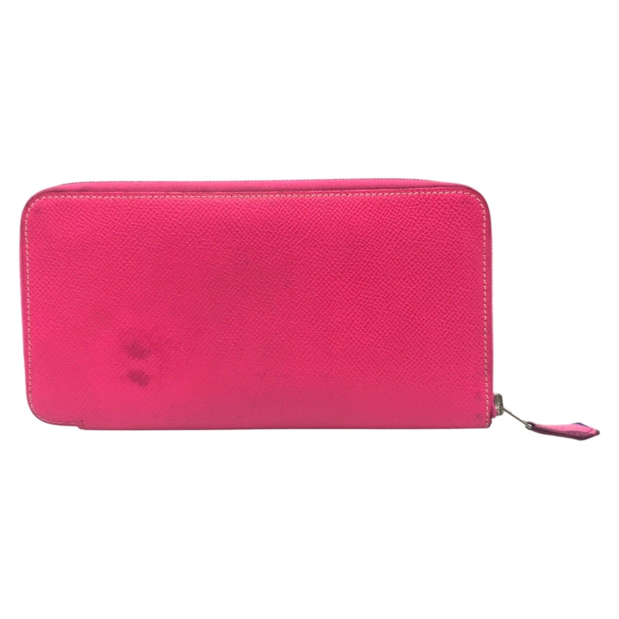 Hermes Pink Rose Tyrien Epsom Leather Long Wallet (Bi-Fold) (Pre-Owned)