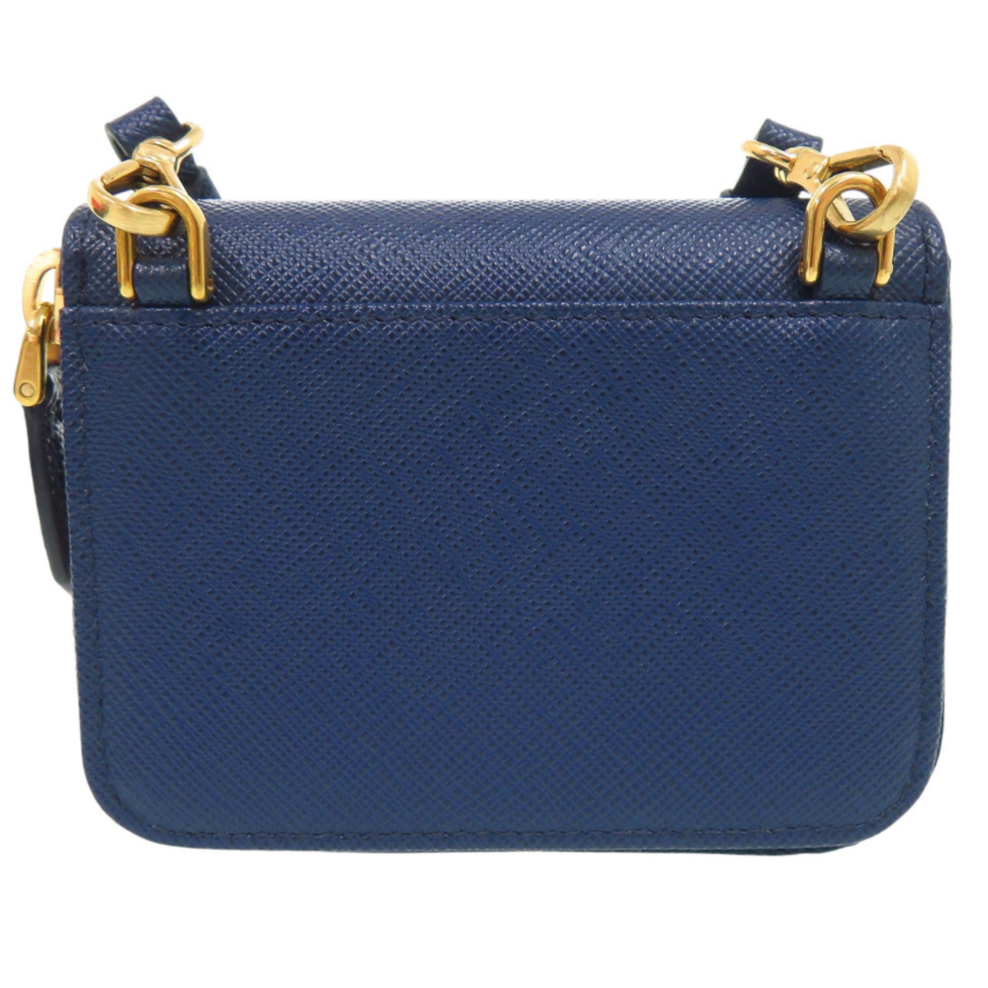 Prada Navy Leather Chain/Shoulder Wallet (Pre-Owned)