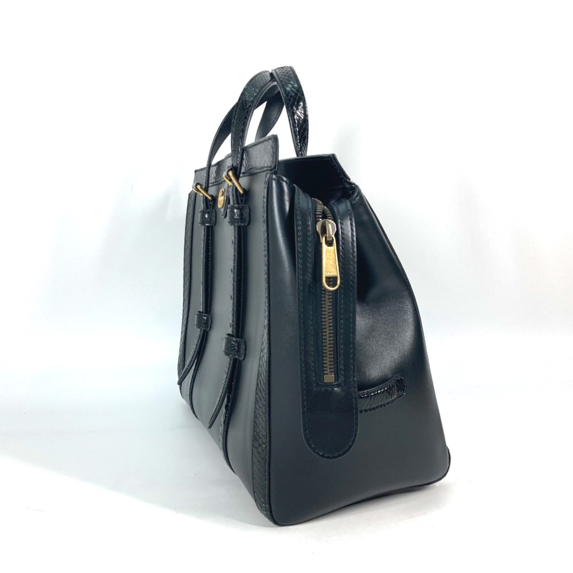 Gucci Black Leather Handbag (Pre-Owned)