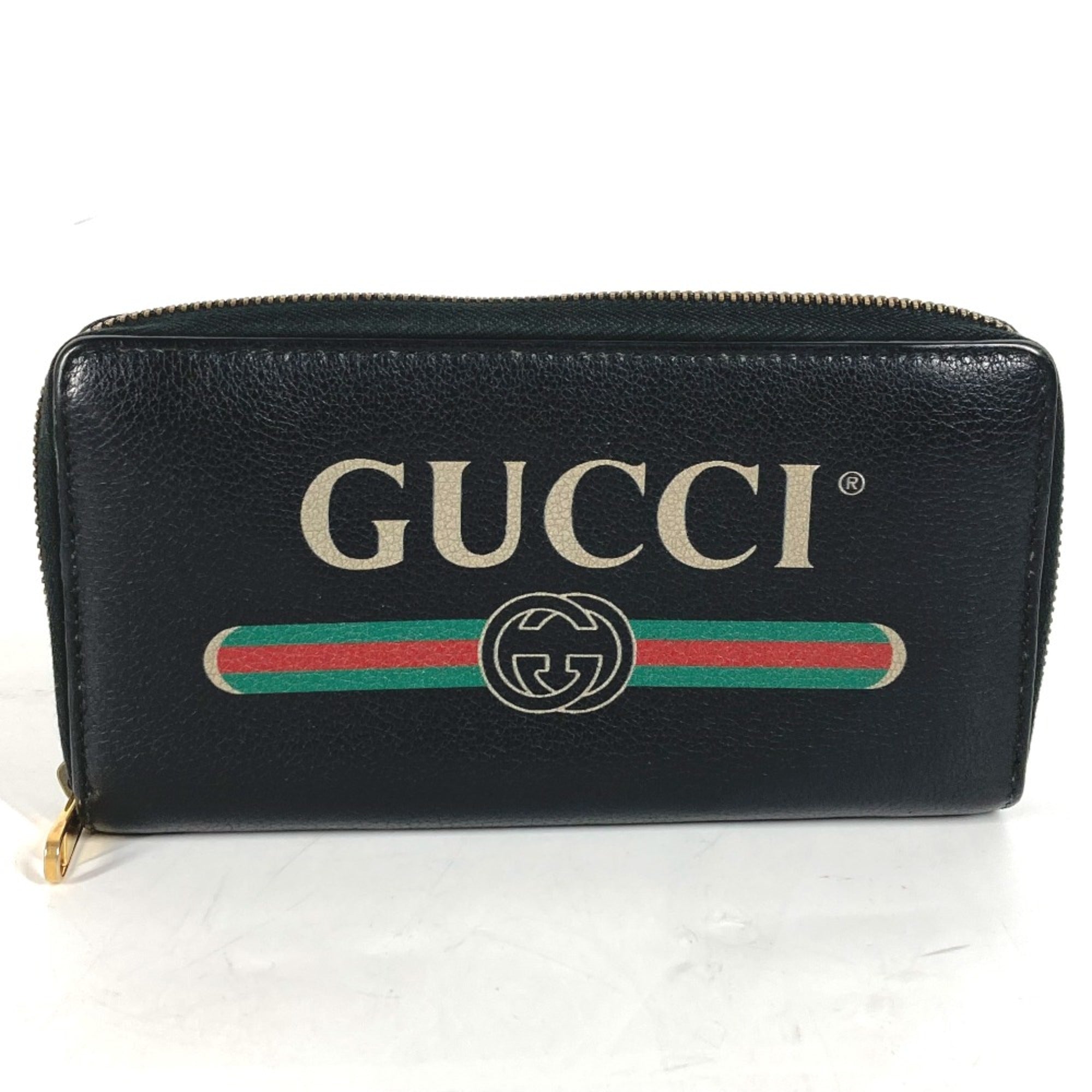 Gucci Black Leather Long Wallet (Bi-Fold) (Pre-Owned)