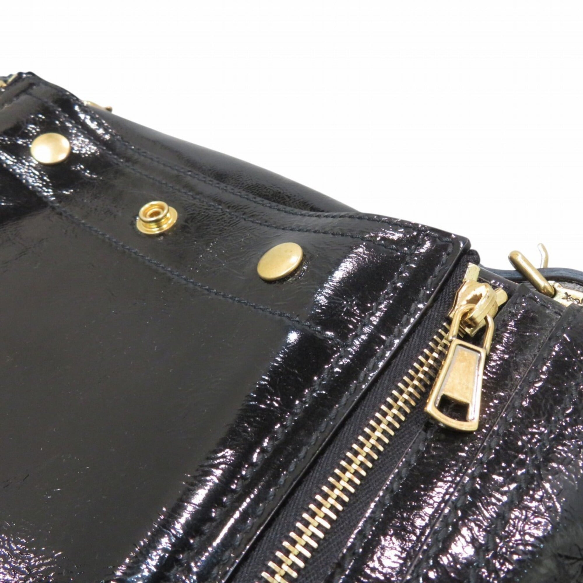 Yves Saint Laurent Black Patent Leather Tote Bag (Pre-Owned)