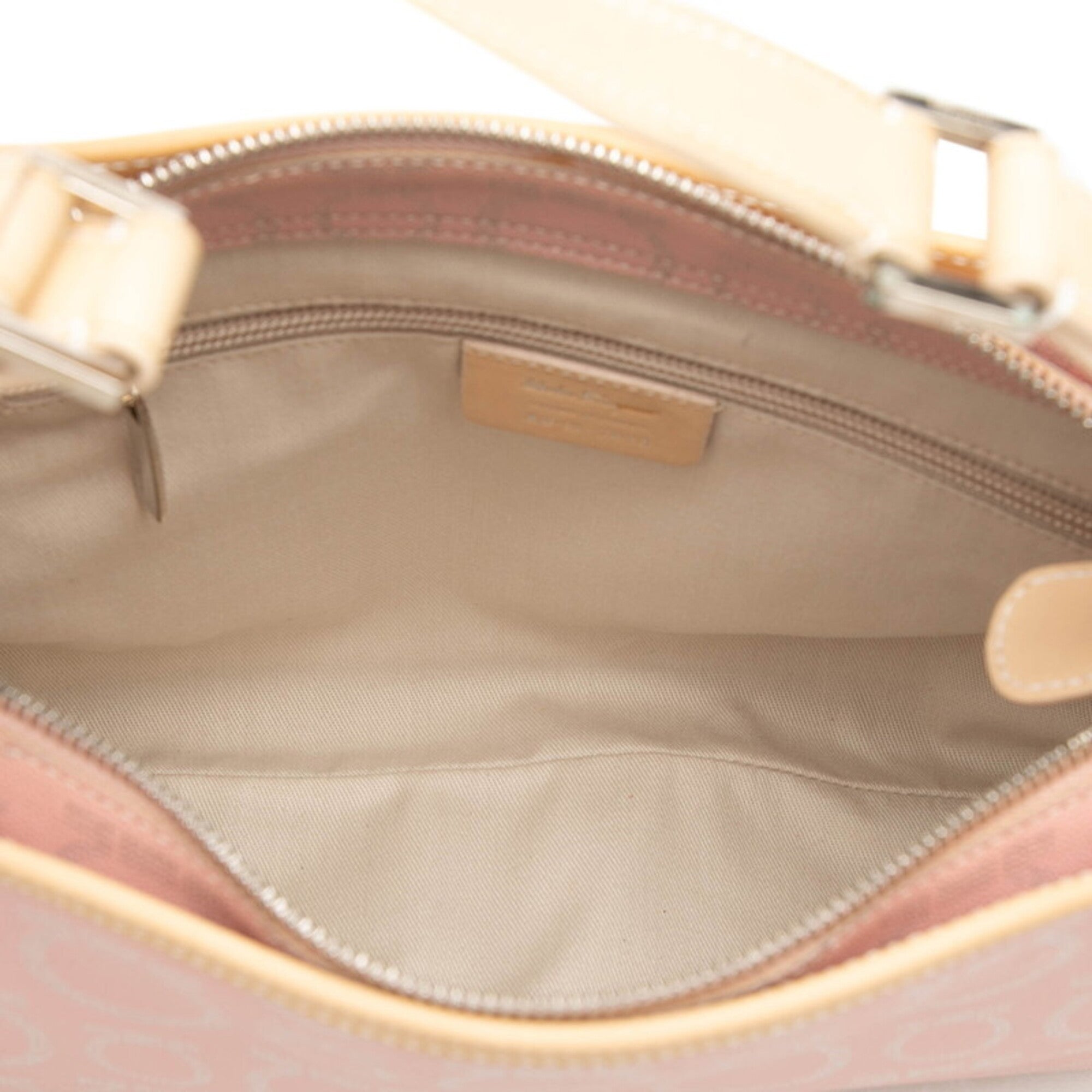 Salvatore Ferragamo Beige Pink Silver Leather Pvc Shoulder Bag (Pre-Owned)