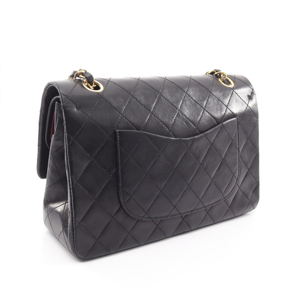 Chanel Black Leather Handbag Shoulder Bag (Pre-Owned)