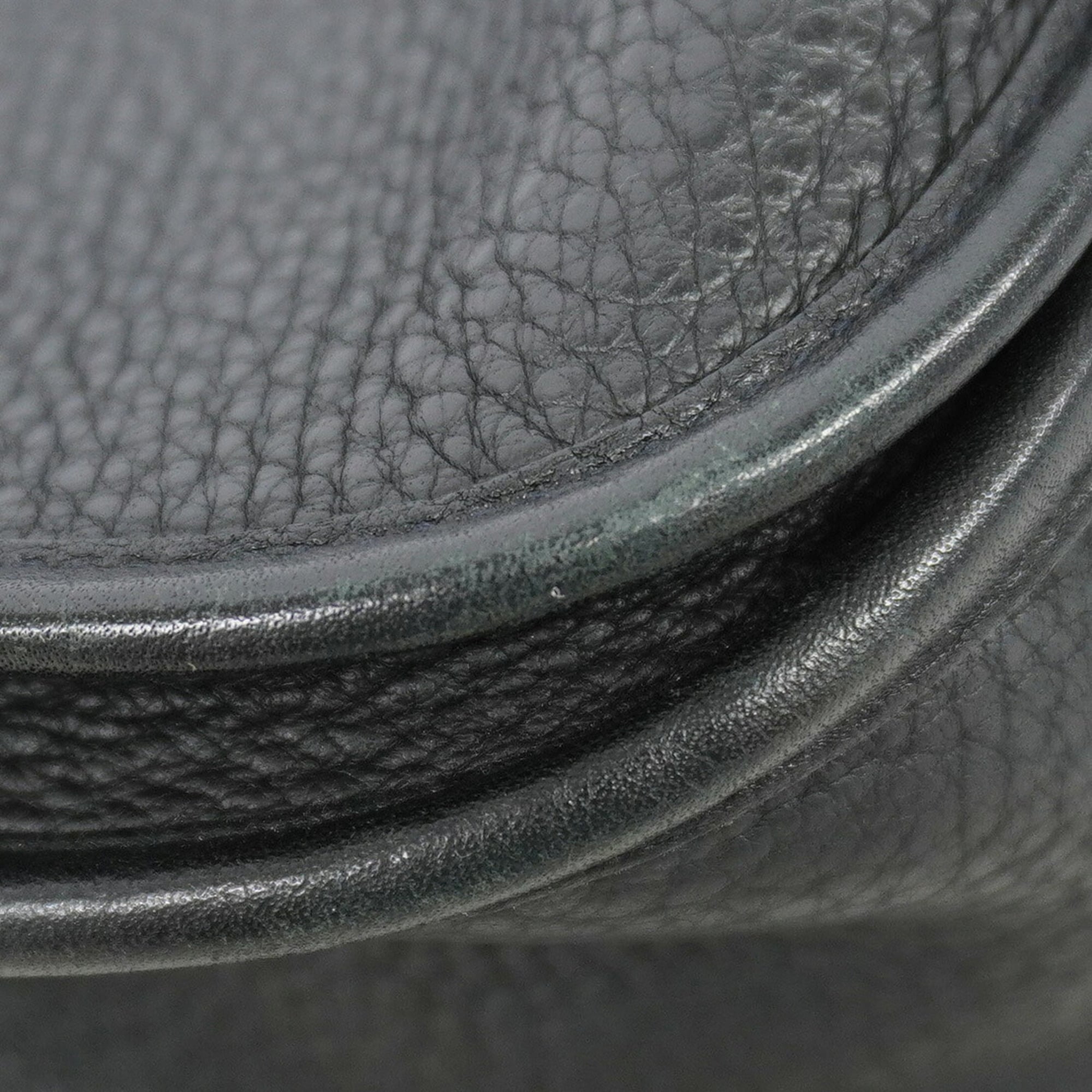 Hermes Black Taurillon Clemence Leather Shoulder Bag (Pre-Owned)