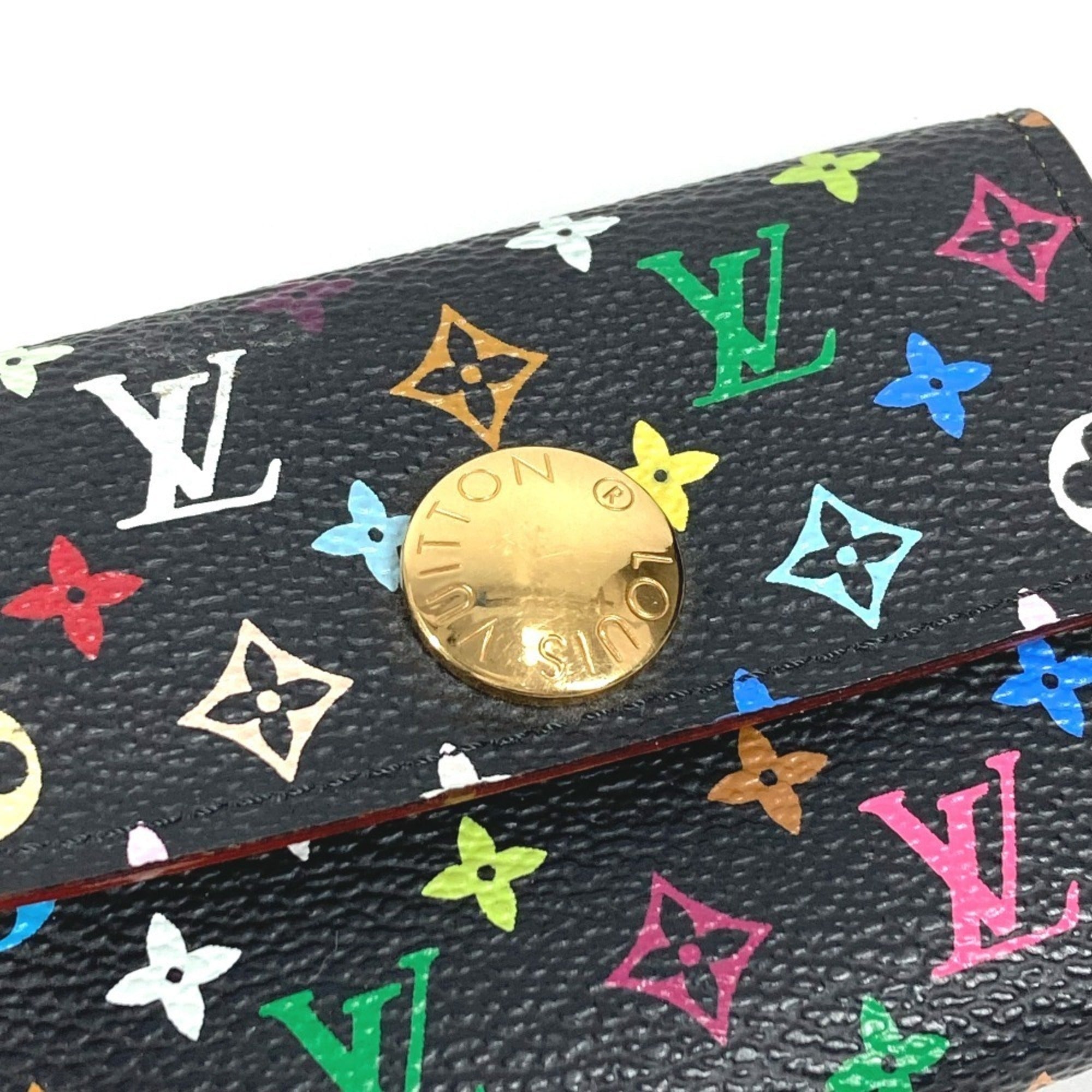 Louis Vuitton Black Monogram Multi-Color Noir Monogram Multicolore Coin Purse/Coin Case (Pre-Owned)
