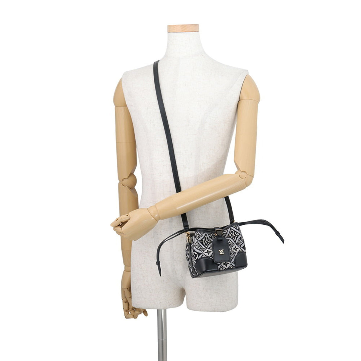 Louis Vuitton Black Noir Monogram Jacquard Handbag Shoulder Bag (Pre-Owned)