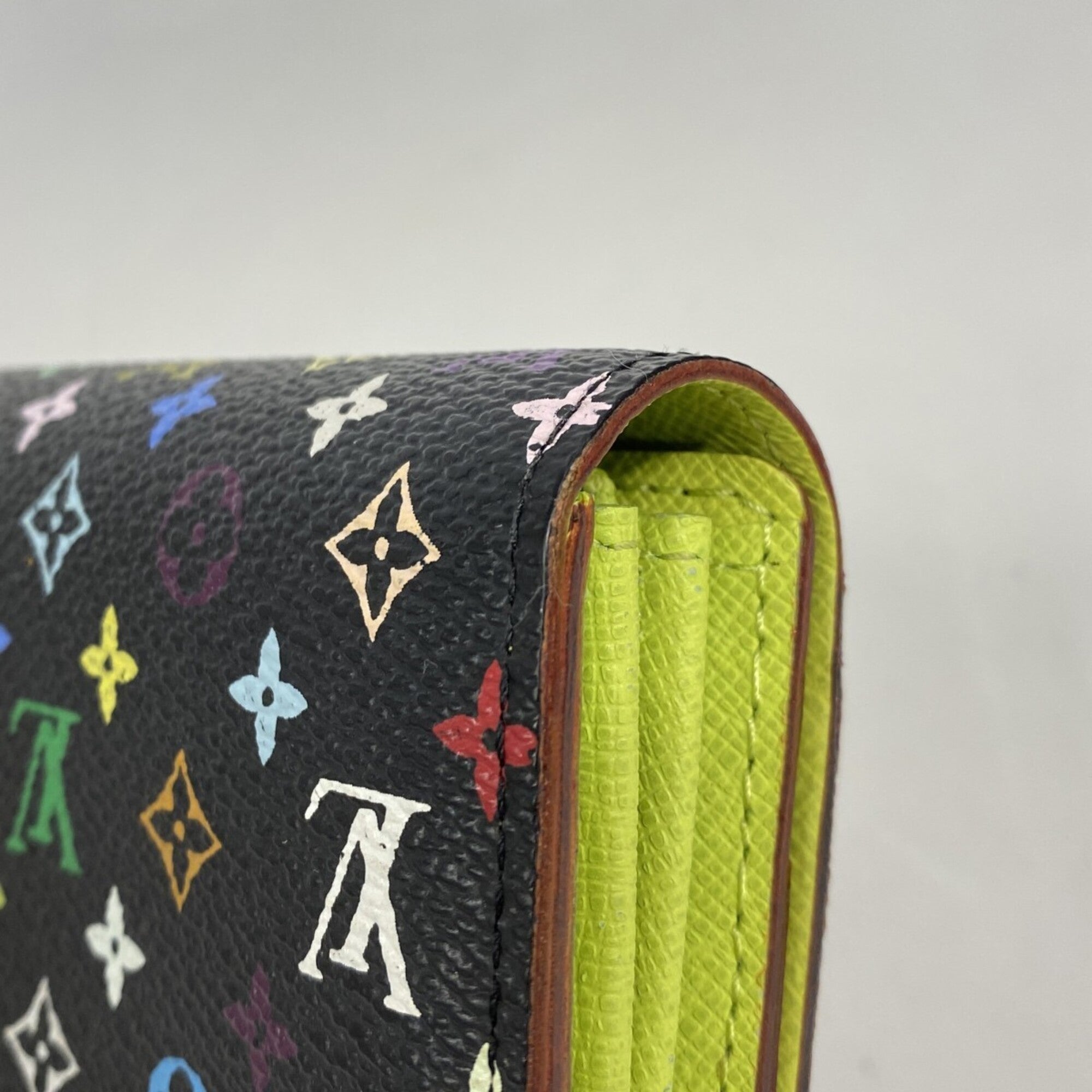 Louis Vuitton Noir Pistache Long Wallet (Bi-Fold) (Pre-Owned)