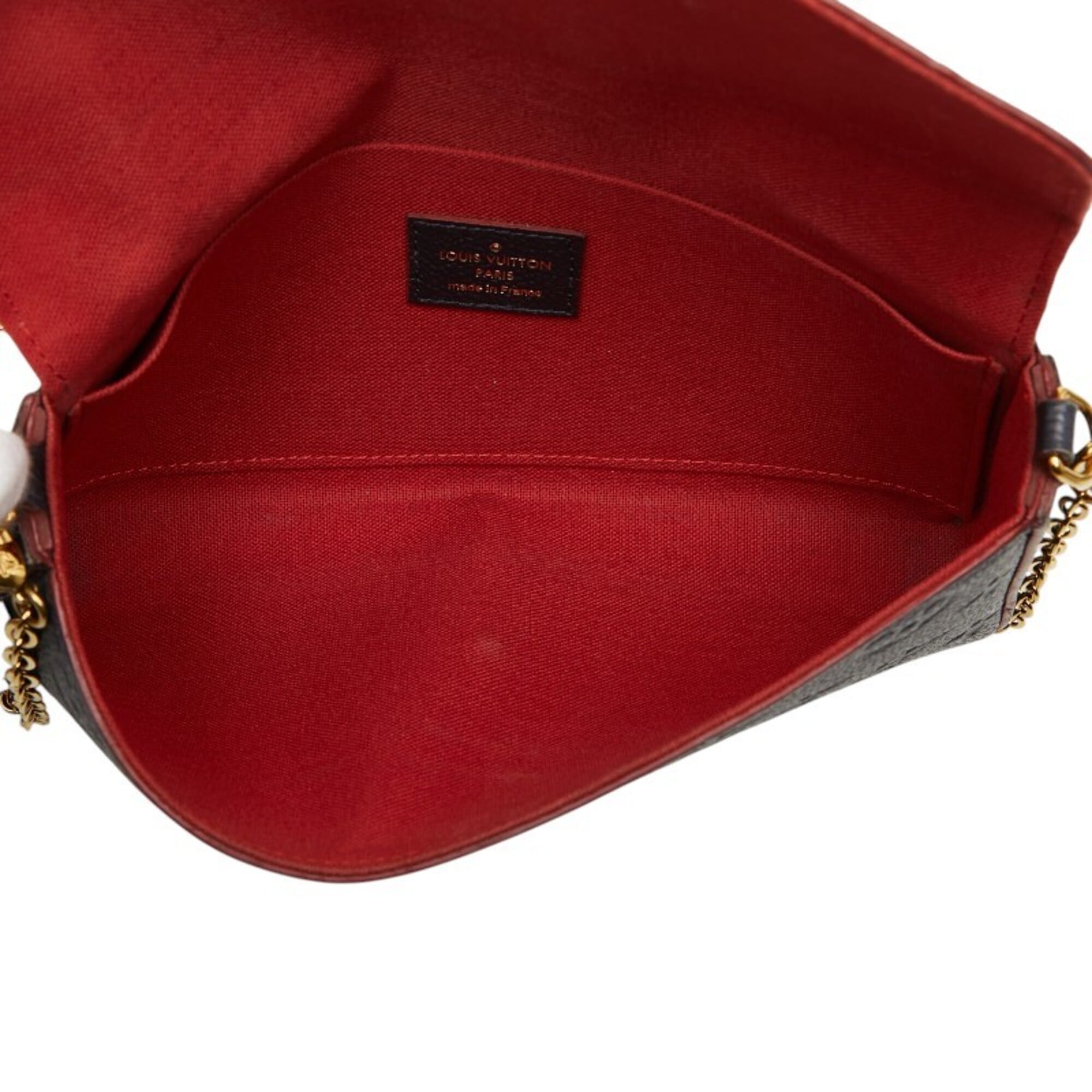 Louis Vuitton Monogram Empreinte Marine Rouge Navy Leather Pochette Shoulder Bag (Pre-Owned)