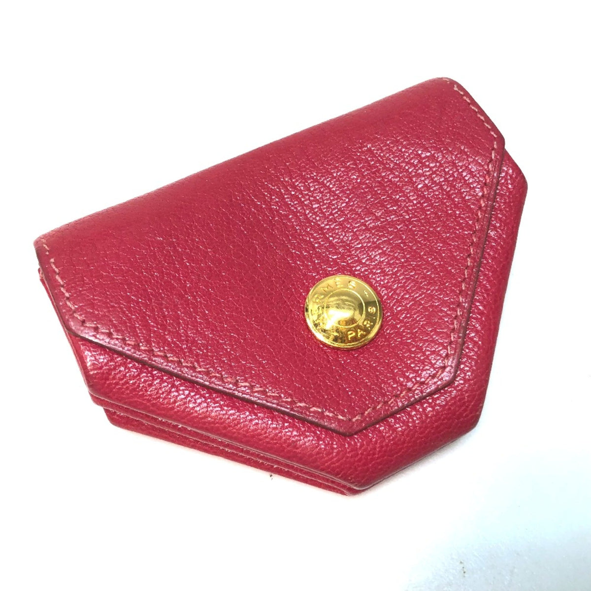 Hermes Pink Leather Coin Purse/Coin Case (Pre-Owned)