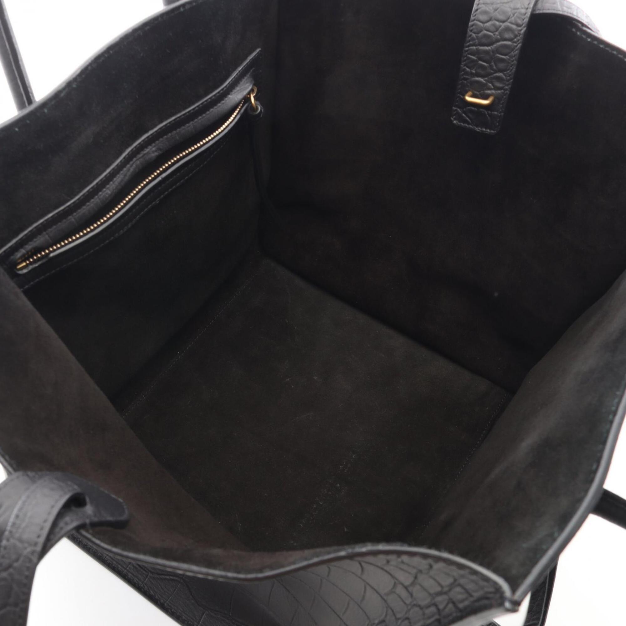 Celine Black Leather Handbag Tote Bag (Pre-Owned)
