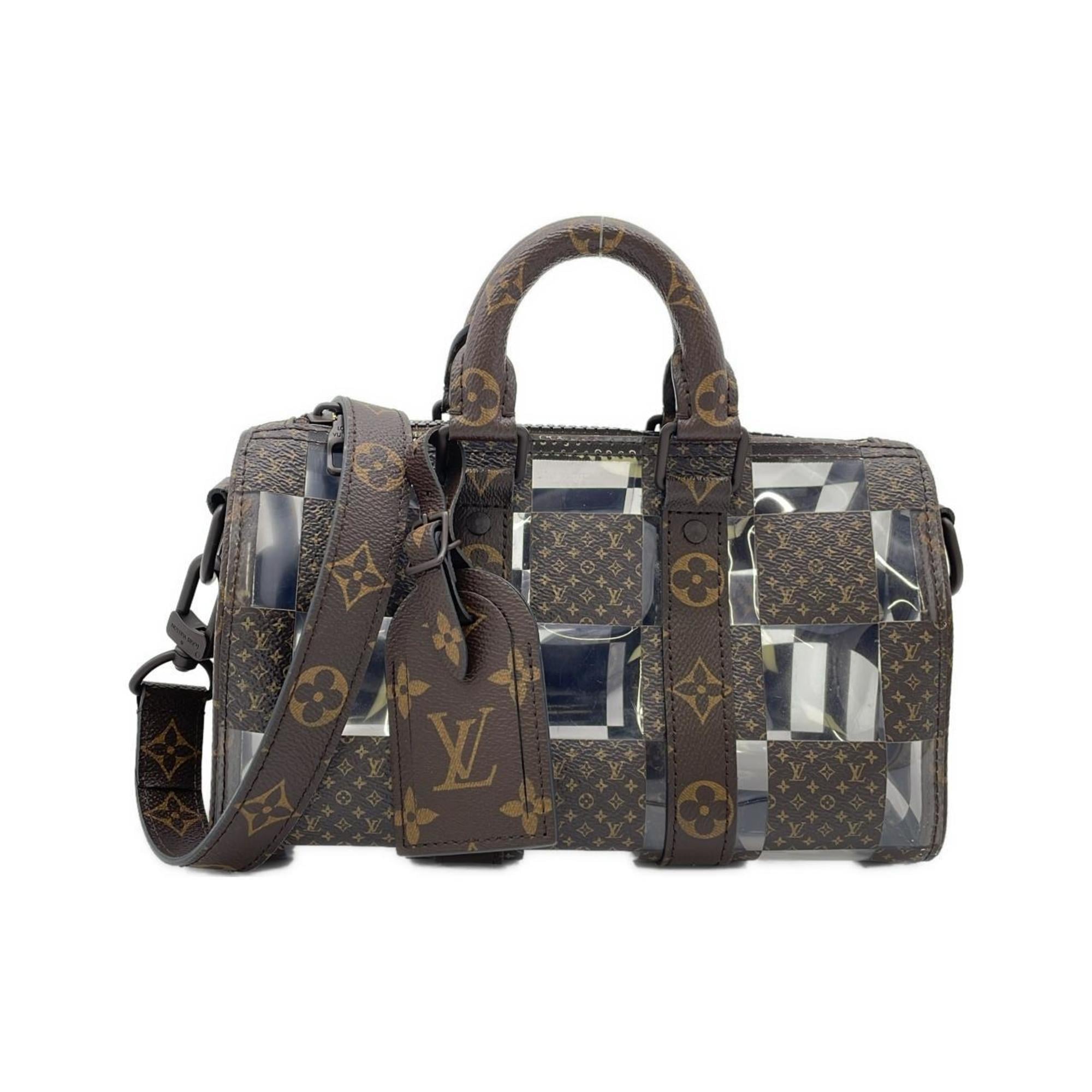 Louis Vuitton Marron Coated Canvas Pvc Boston Bag (Pre-Owned)