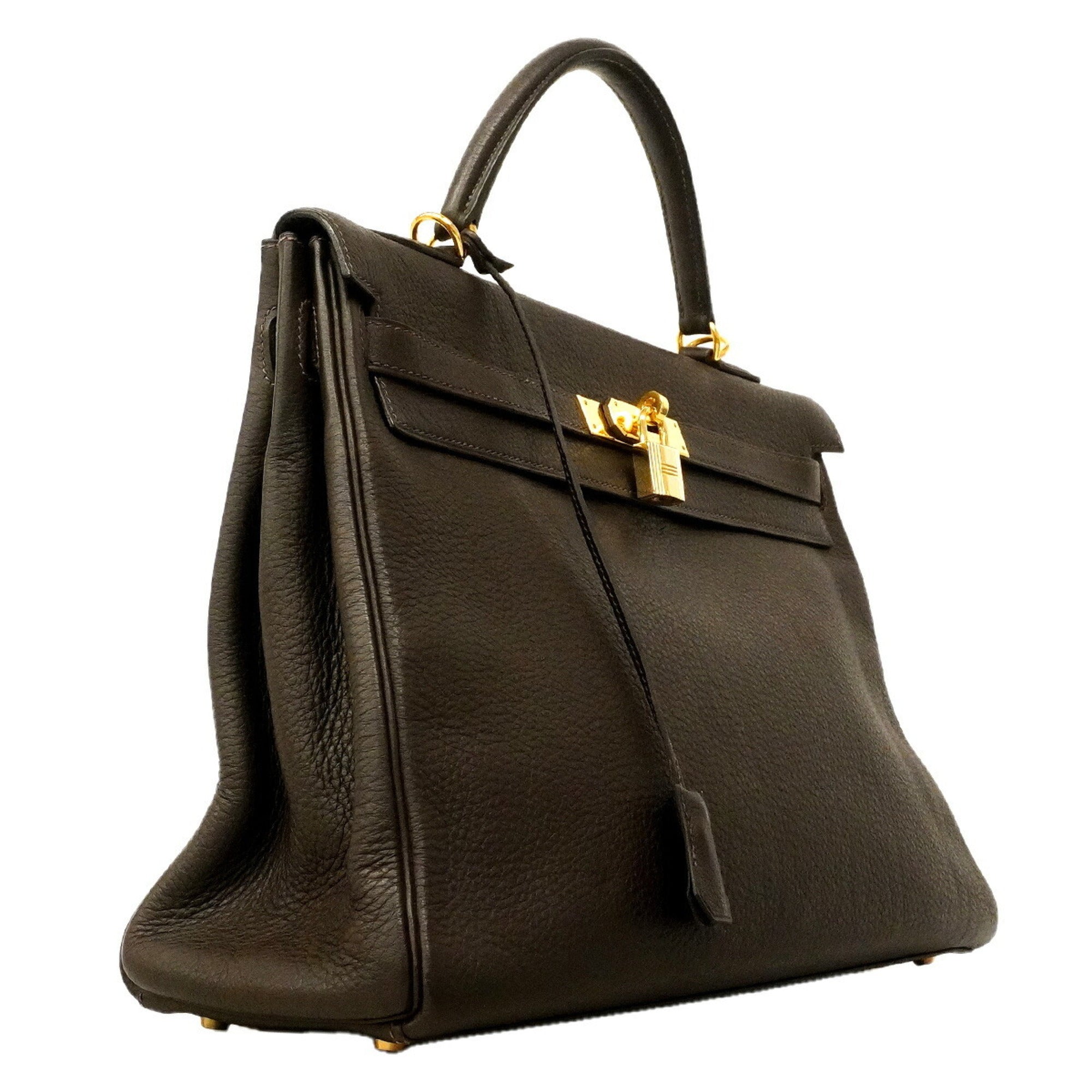 Hermes Brown Togo Leather Handbag (Pre-Owned)