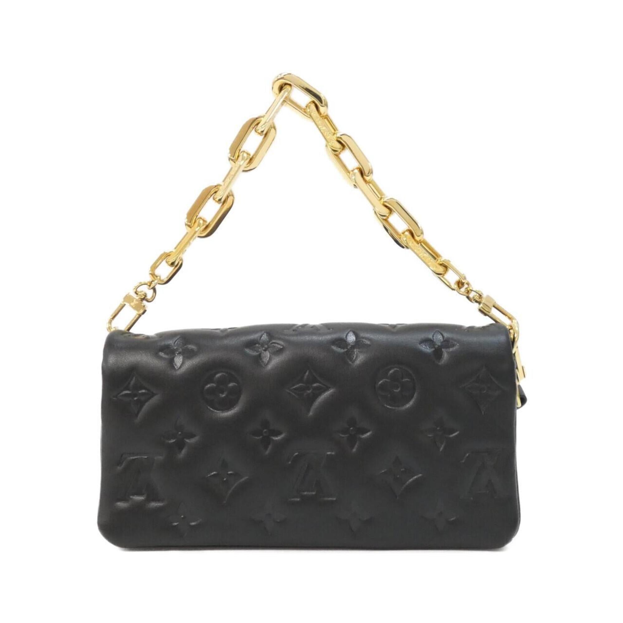 Louis Vuitton Black Leather Pochette Shoulder Bag (Pre-Owned)