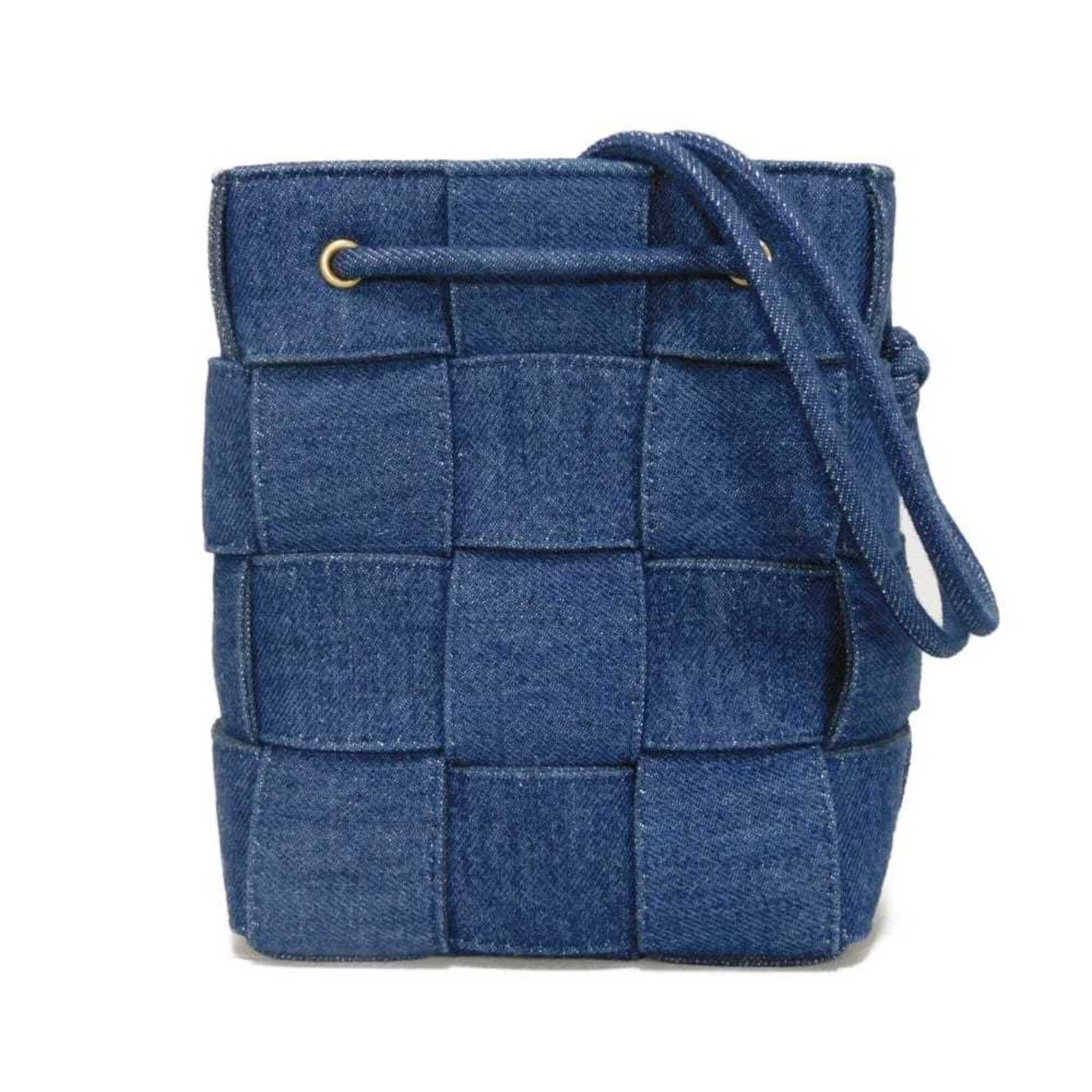 Bottega Veneta Blue Denim Shoulder Bag (Pre-Owned)