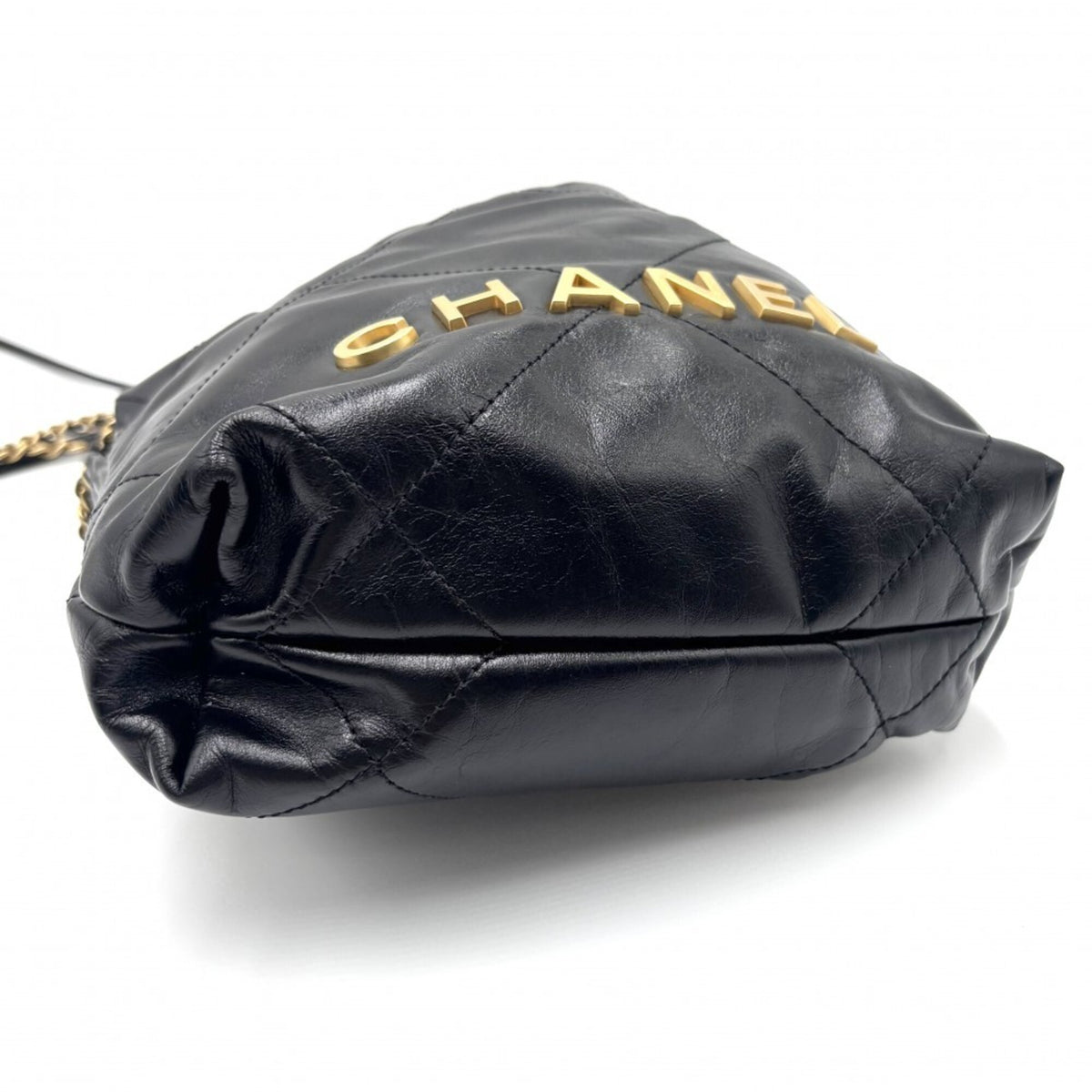 Chanel Black Leather Handbag Shoulder Bag (Pre-Owned)