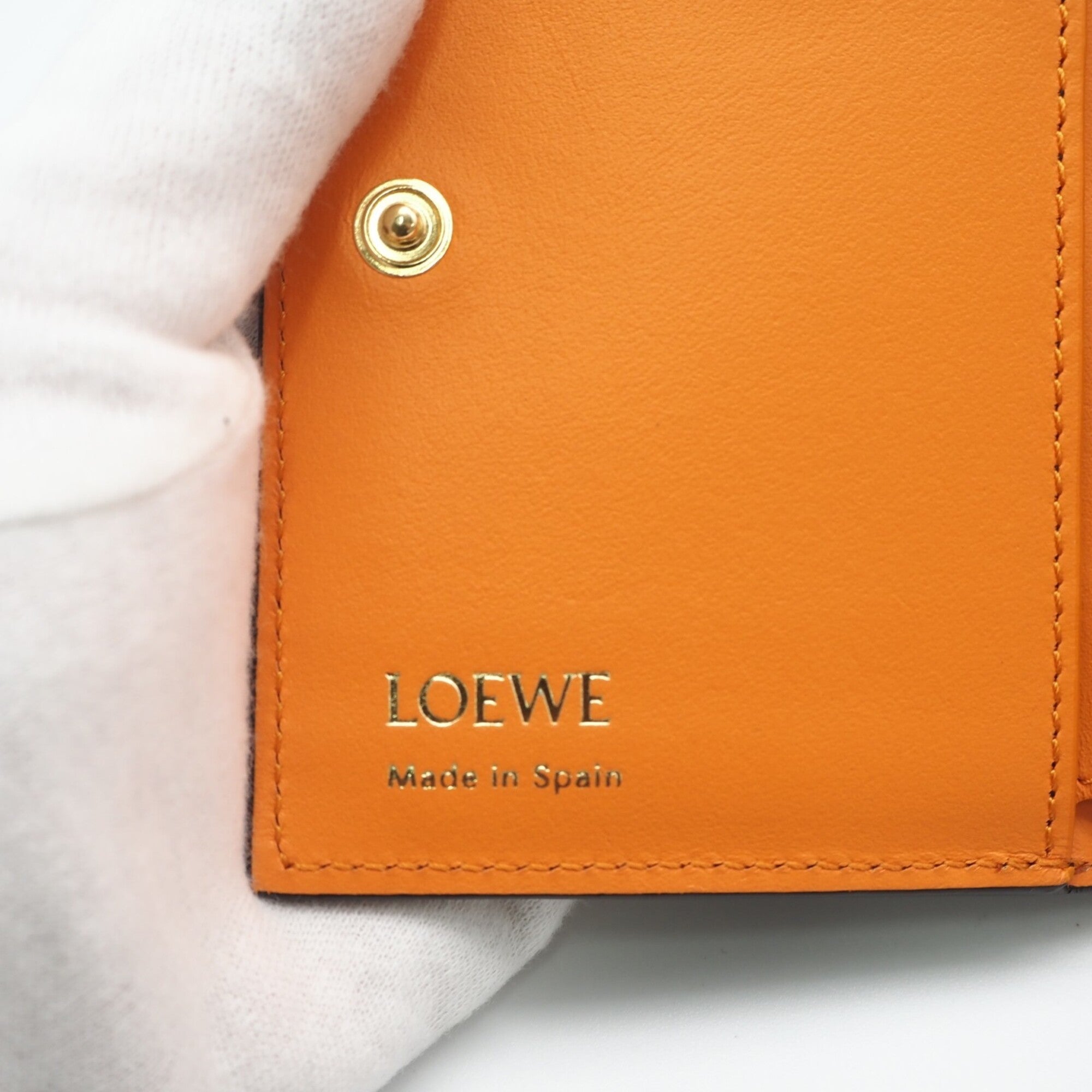 Loewe Black Orange Leather Wallet (Bi-Fold) (Pre-Owned)