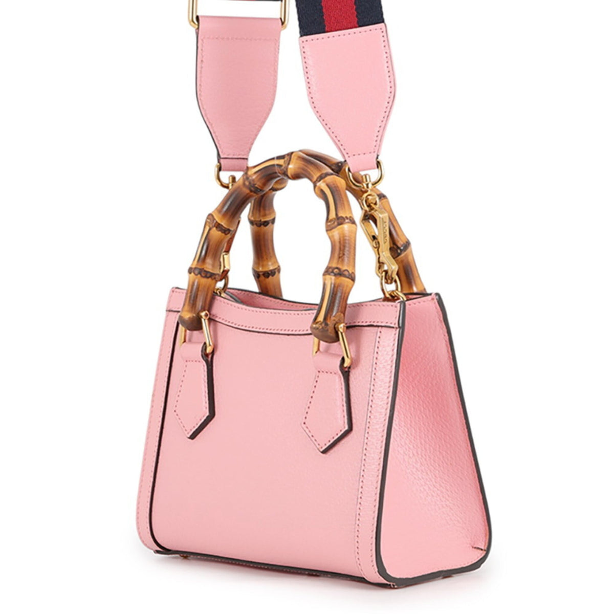 Gucci Pink Leather Handbag Tote Bag (Pre-Owned)