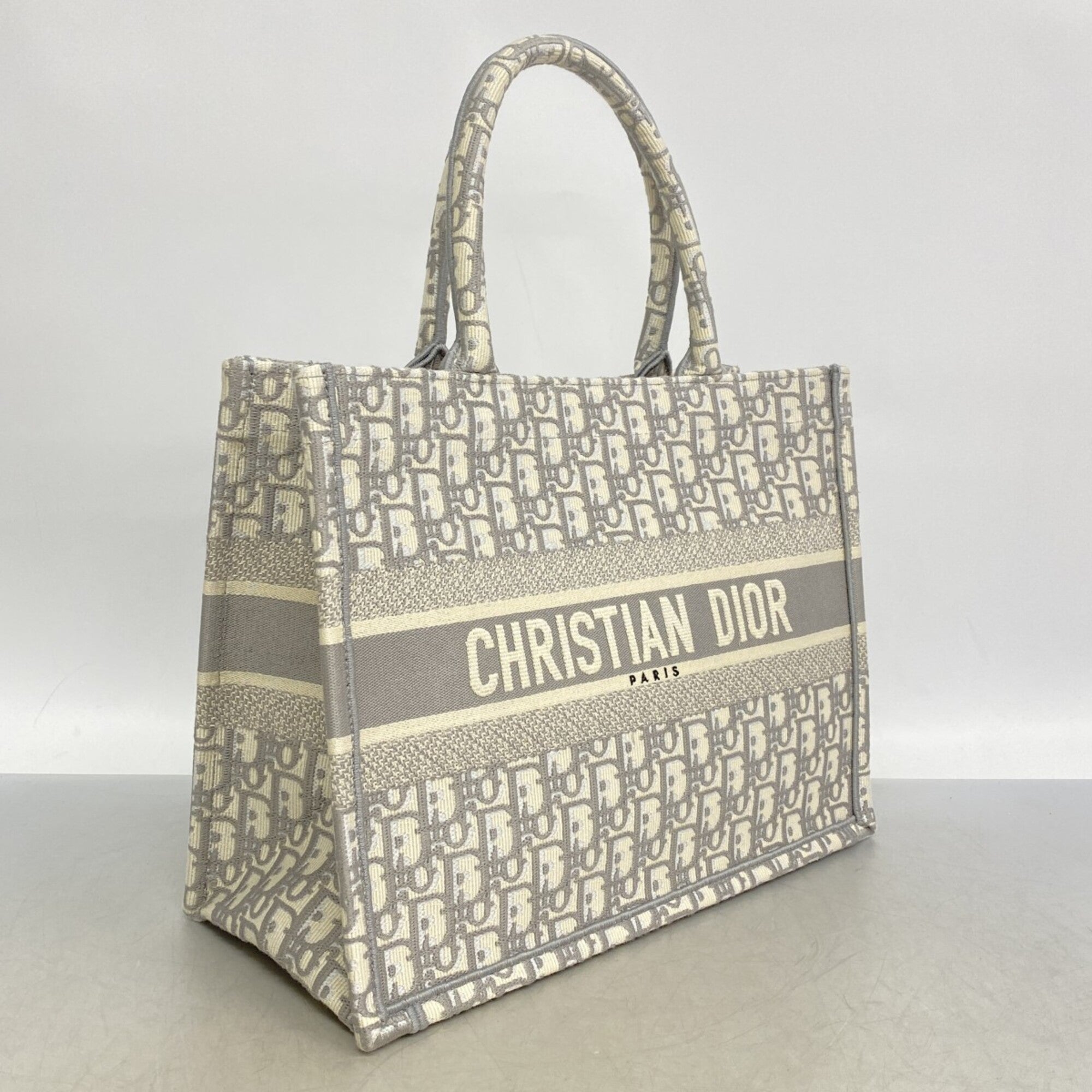 Christian Dior Gray Canvas Tote Bag (Pre-Owned)