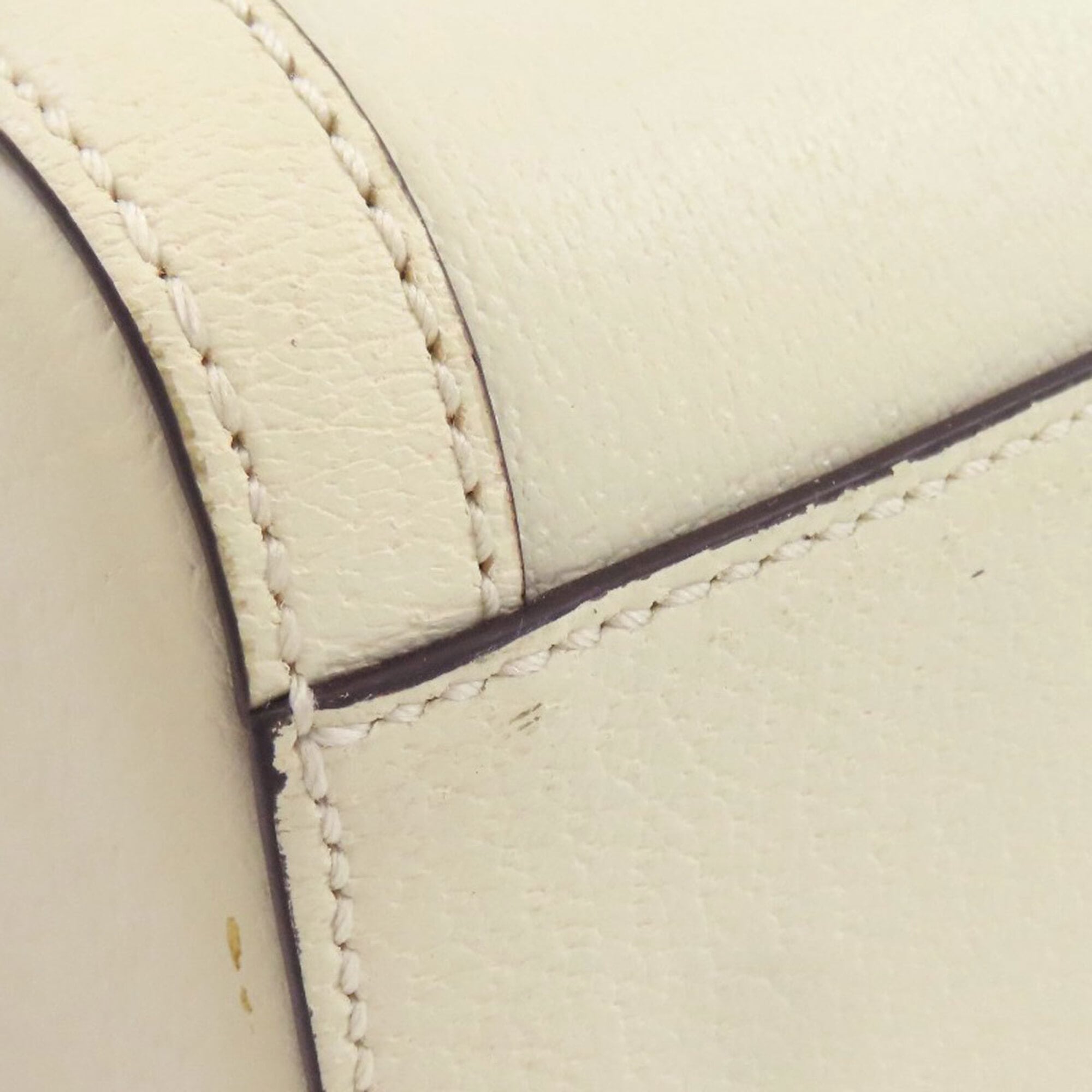 Gucci Navy Red Color White Leather Handbag (Pre-Owned)