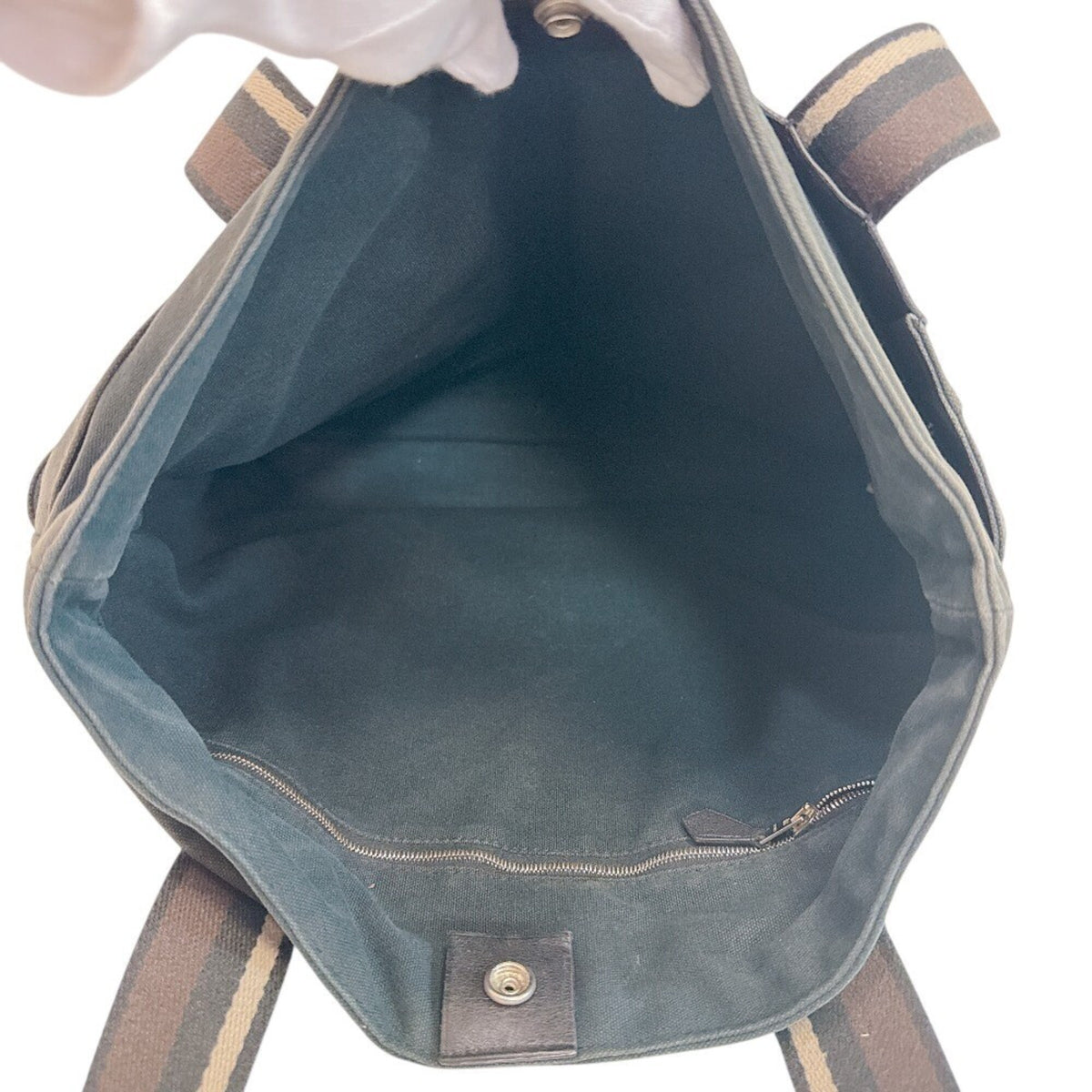 Hermes Black Canvas Tote Bag (Pre-Owned)